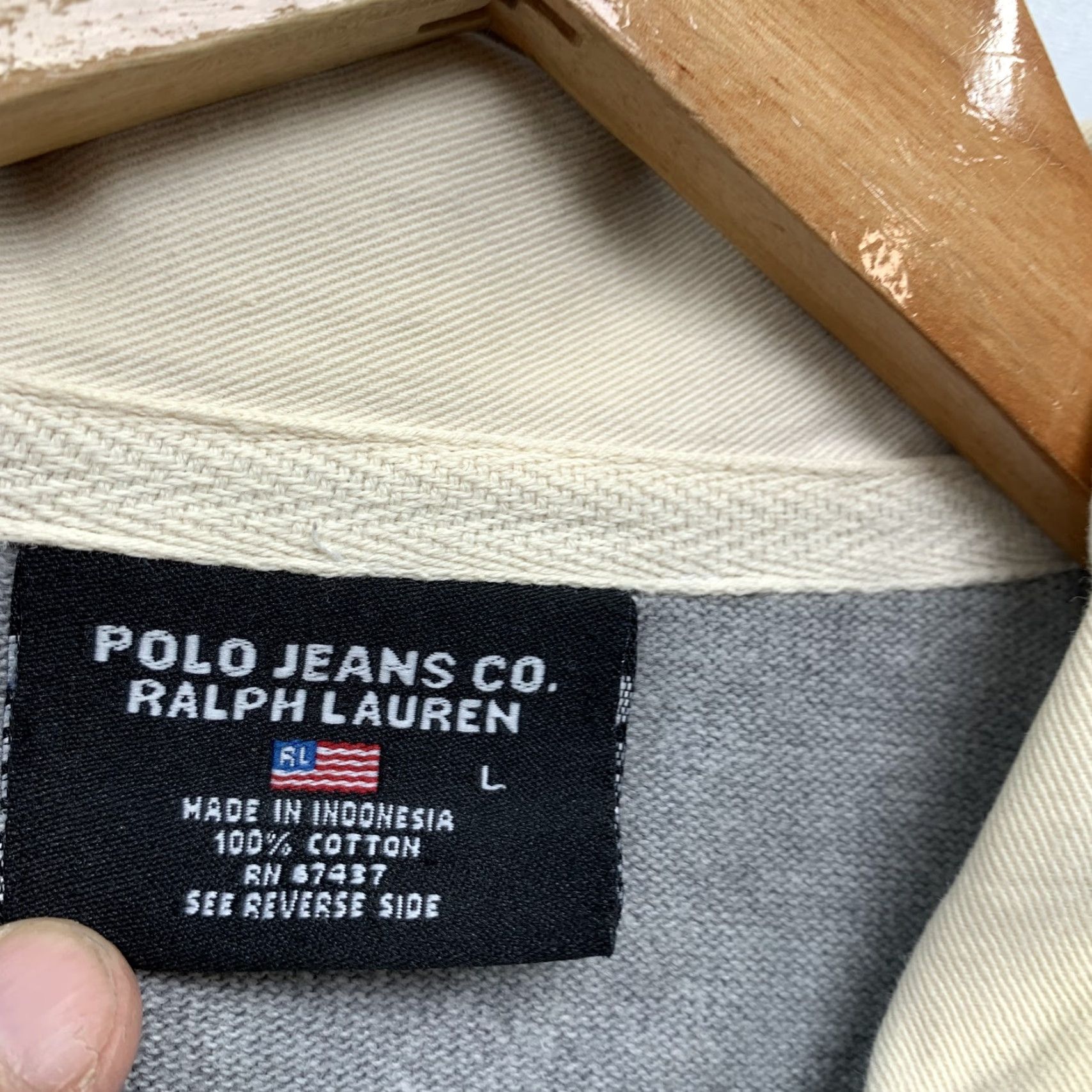 Polo Ralph Lauren VINTAGE Polo Ralph Lauren Polo Shirt Mens Large Grey Long Sleeve 90s Decade Polo Men L Grey Logo Casual Mens Size US L / EU 52-54 / 3 - 3 Thumbnail