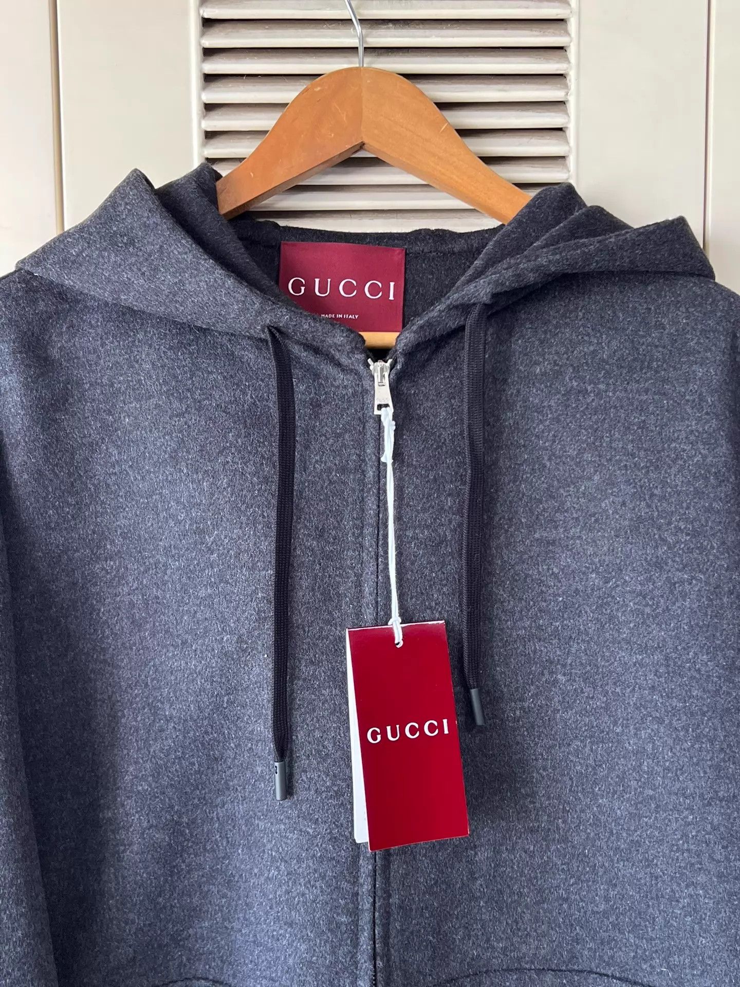 Gucci Gucci Men's Wool Zip Hoodie Back Big Logo Size 52 Size US L / EU 52-54 / 3 - 3 Thumbnail