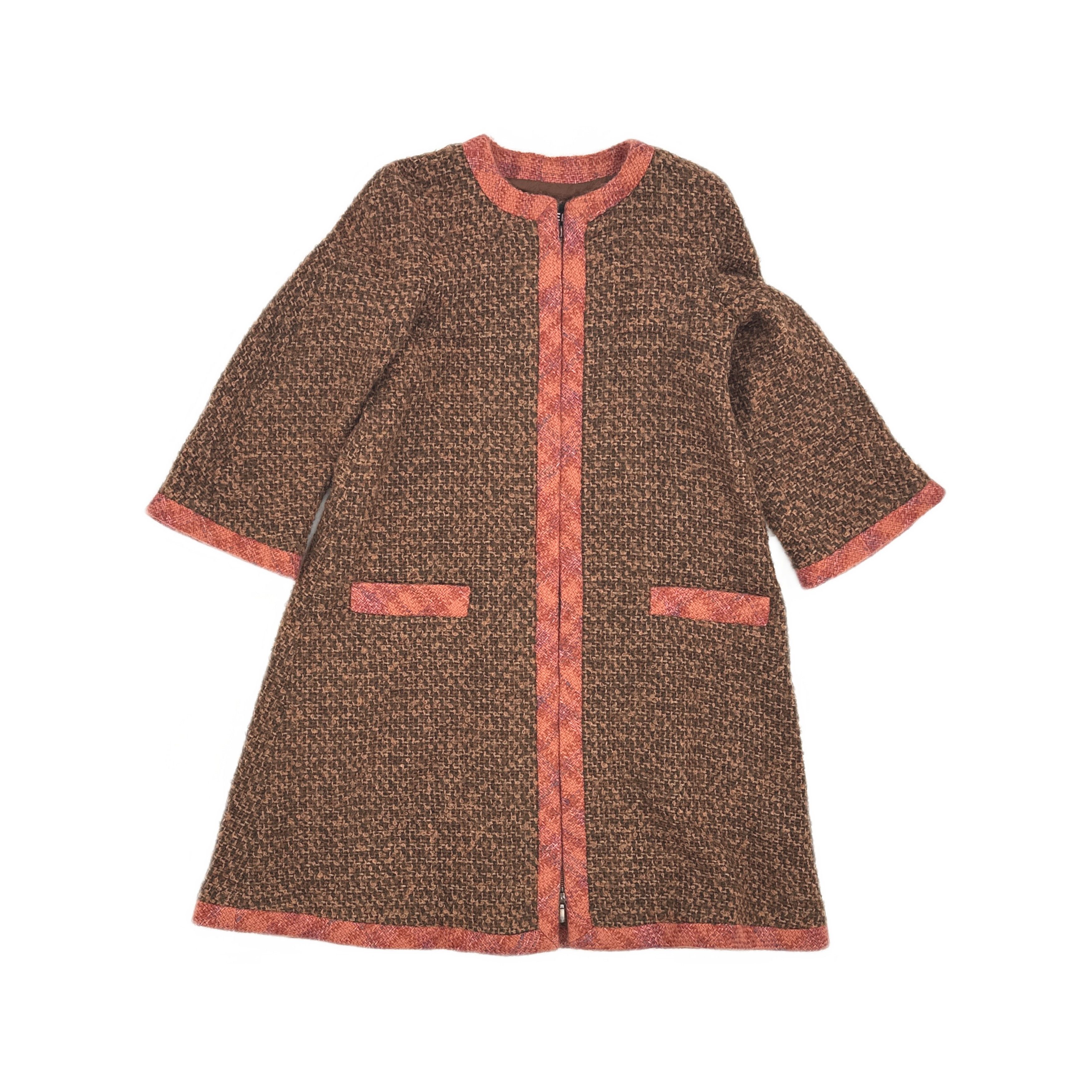 Chanel Chanel Brown Tweed Coat Size 34 Size XS / US 0-2 / IT 36-38 - 1 Thumbnail