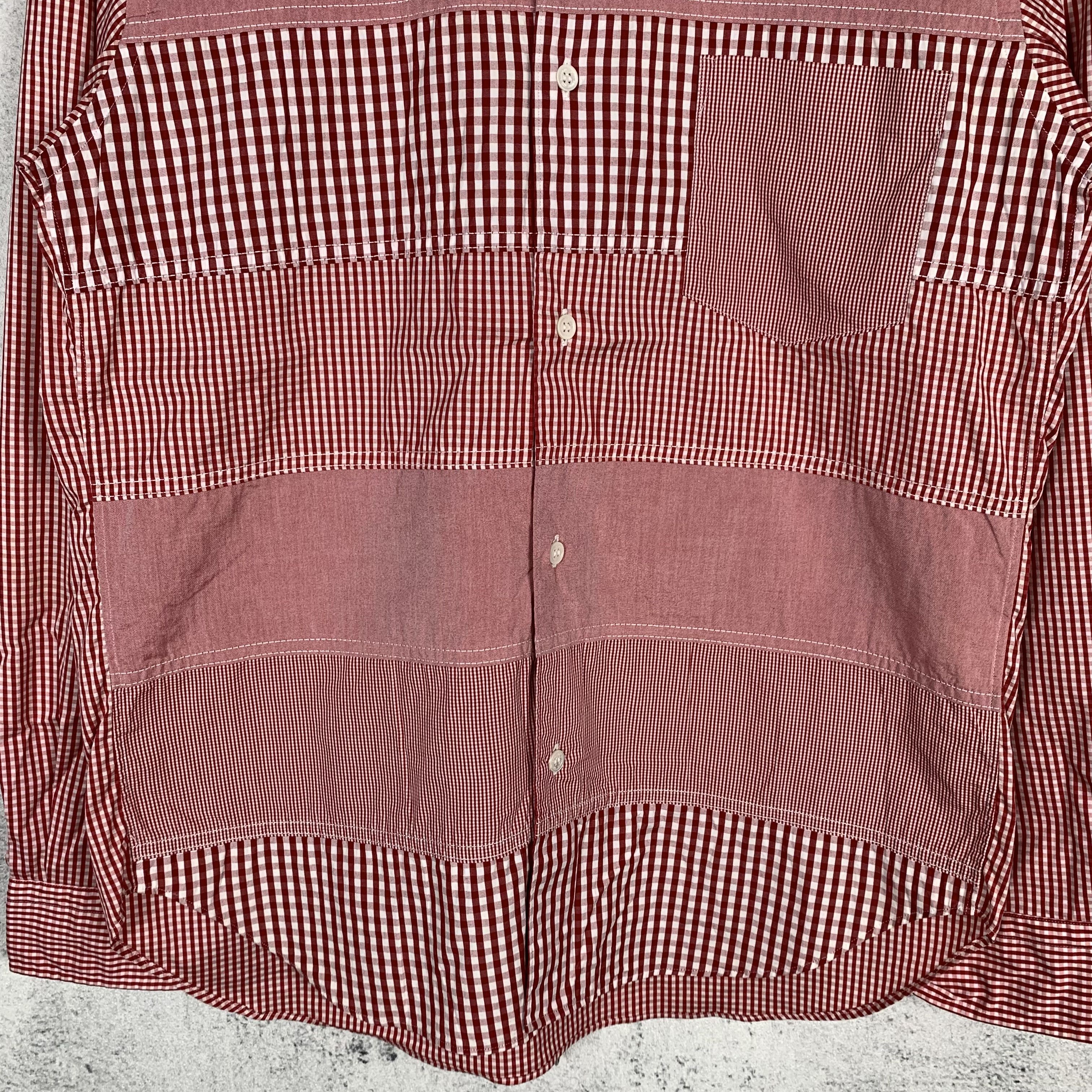 Comme des Garcons Comme Des Garcons Homme CDGH AD2016 Cut Sew Shirt Plaid Size US M / EU 48-50 / 2 - 5 Thumbnail