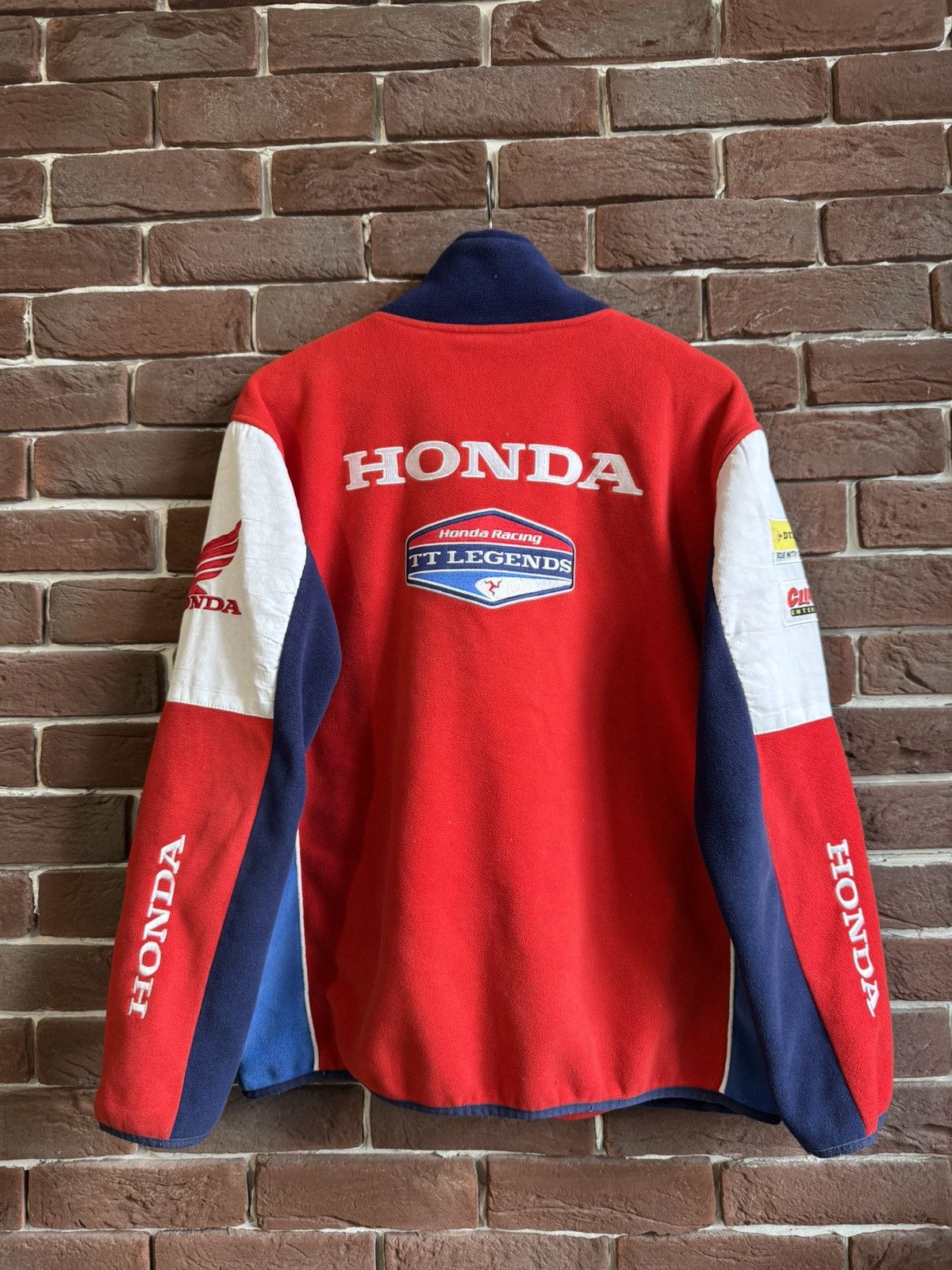 Honda Vintage Y2k Racing Red Fleece Honda Streetwear Rare M Drip Size US M / EU 48-50 / 2 - 2 Thumbnail