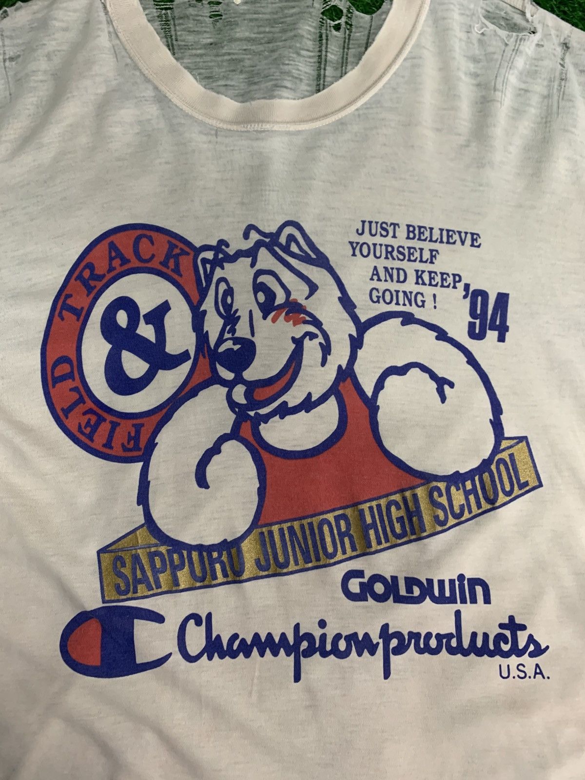 Champion Vintage Champion Distress Tee Size US S / EU 44-46 / 1 - 4 Thumbnail