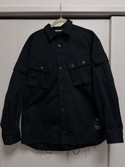 Undercover GU × UNDERCOVER Distressed Military Jacket Black M