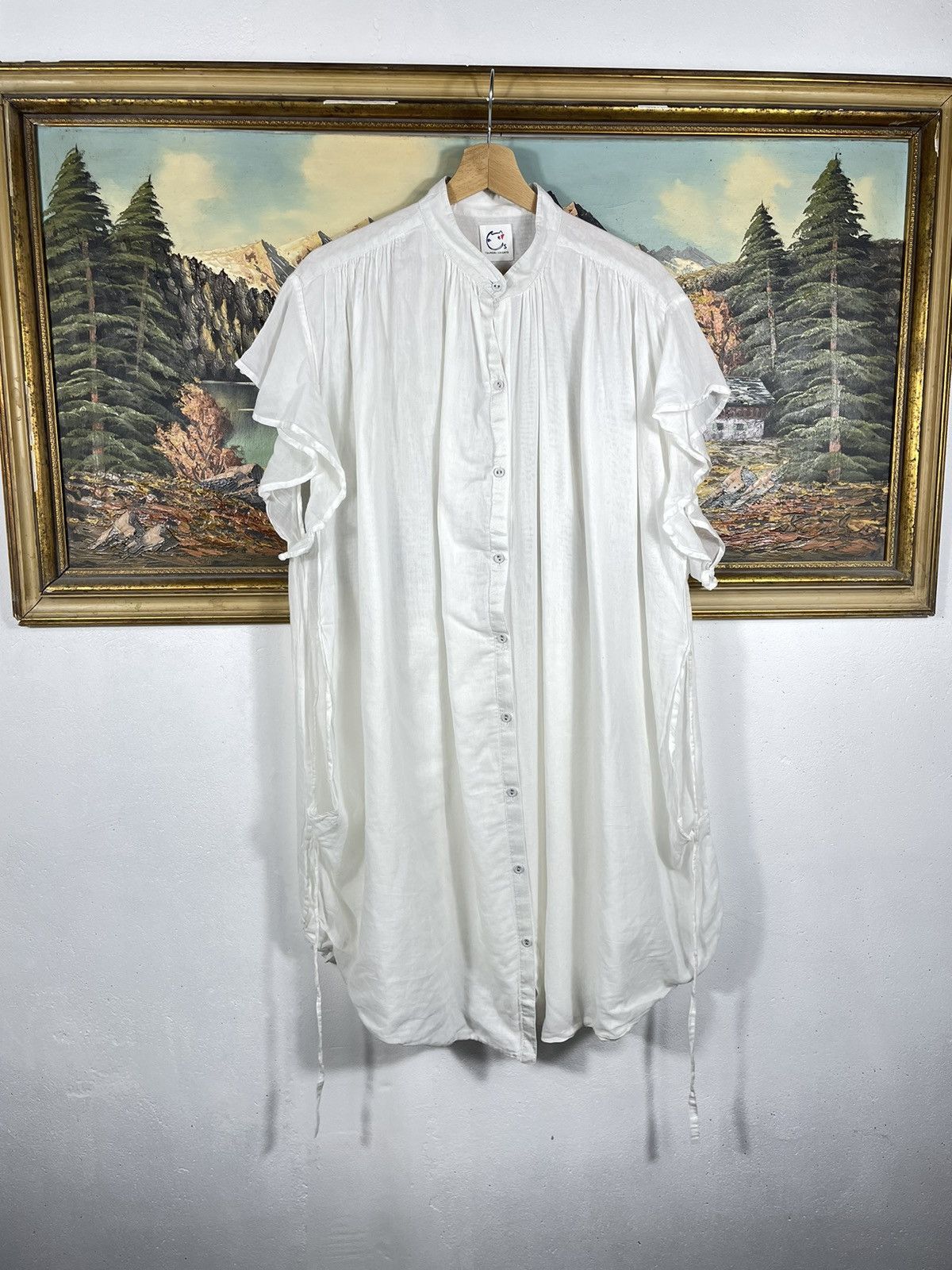 Issey Miyake × Tsumori Chisato × Vintage Tsumori Chisato Issey Miyake White Oversize Dress Shirt Size L / US 10 / IT 46 - 2 Thumbnail