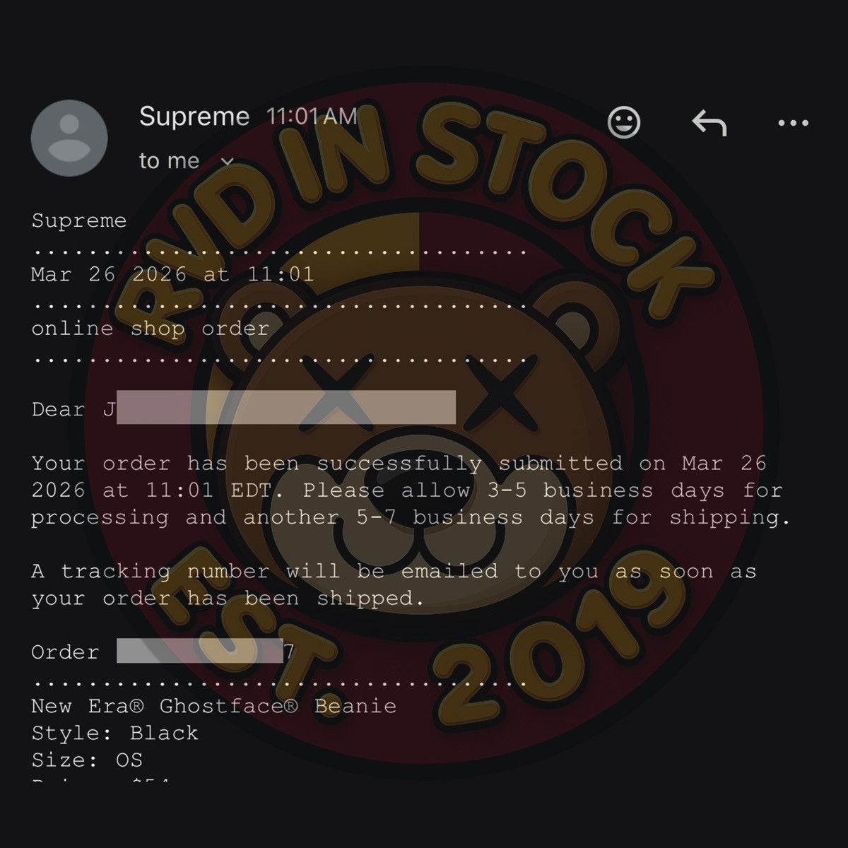 Supreme Supreme New Era Ghostface Beanie Size ONE SIZE - 3 Thumbnail