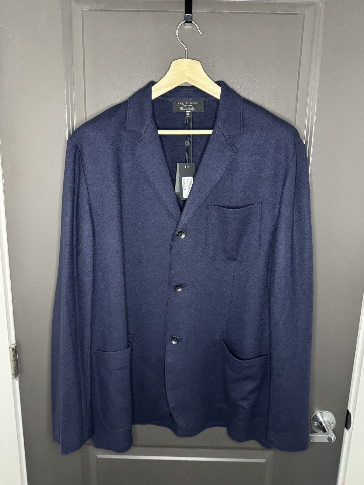 Rag & Bone rag & bone Achilles Japanese Wool Cardigan Blazer Navy 46R Size 46R - 14 Thumbnail