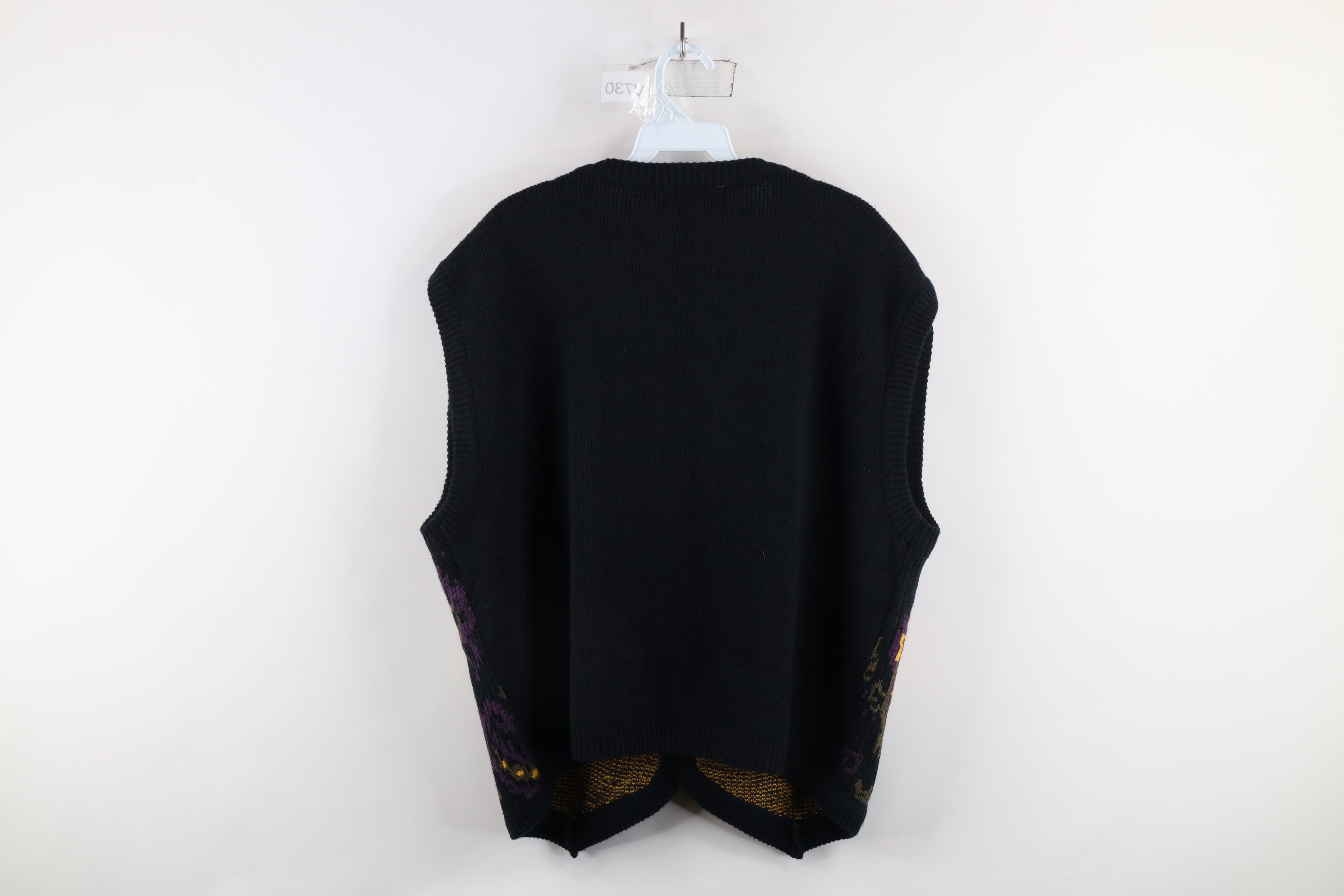 Vintage Vintage 90s Streetwear Paisley Knit Cardigan Sweater Vest Size XL / US 12-14 / IT 48-50 - 8 Thumbnail