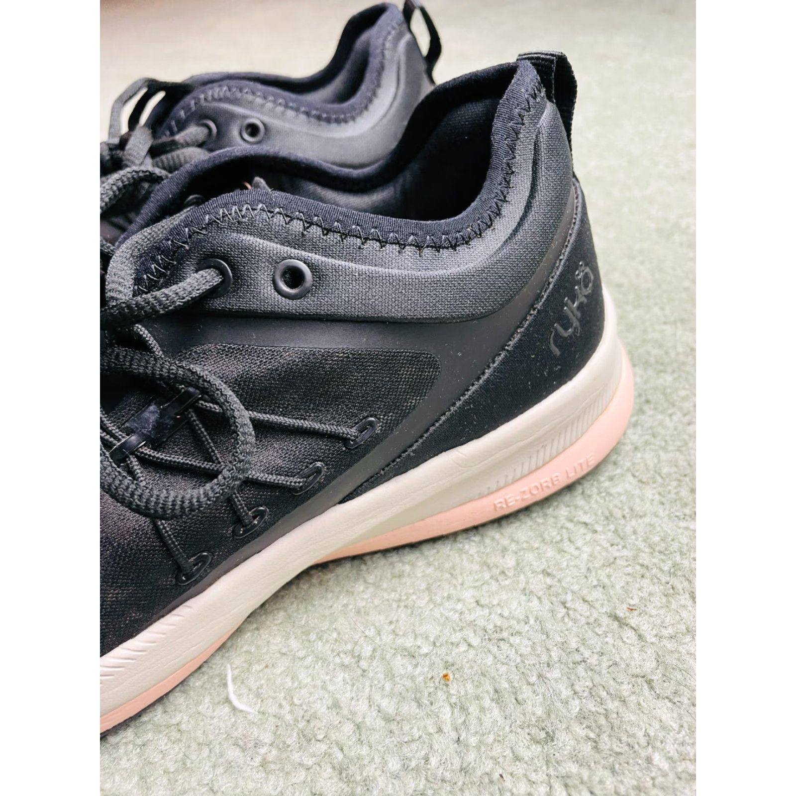 Vintage Ryka Shoes, Women's Size 8M, Black Pink Leopard, Dynamic PRO, Lace Up, Sneaker, Athletic, Female, 8M, Leopard, Pink, Dynamic PRO, Ryka, Shoes Size US 8 / IT 38 - 5 Thumbnail