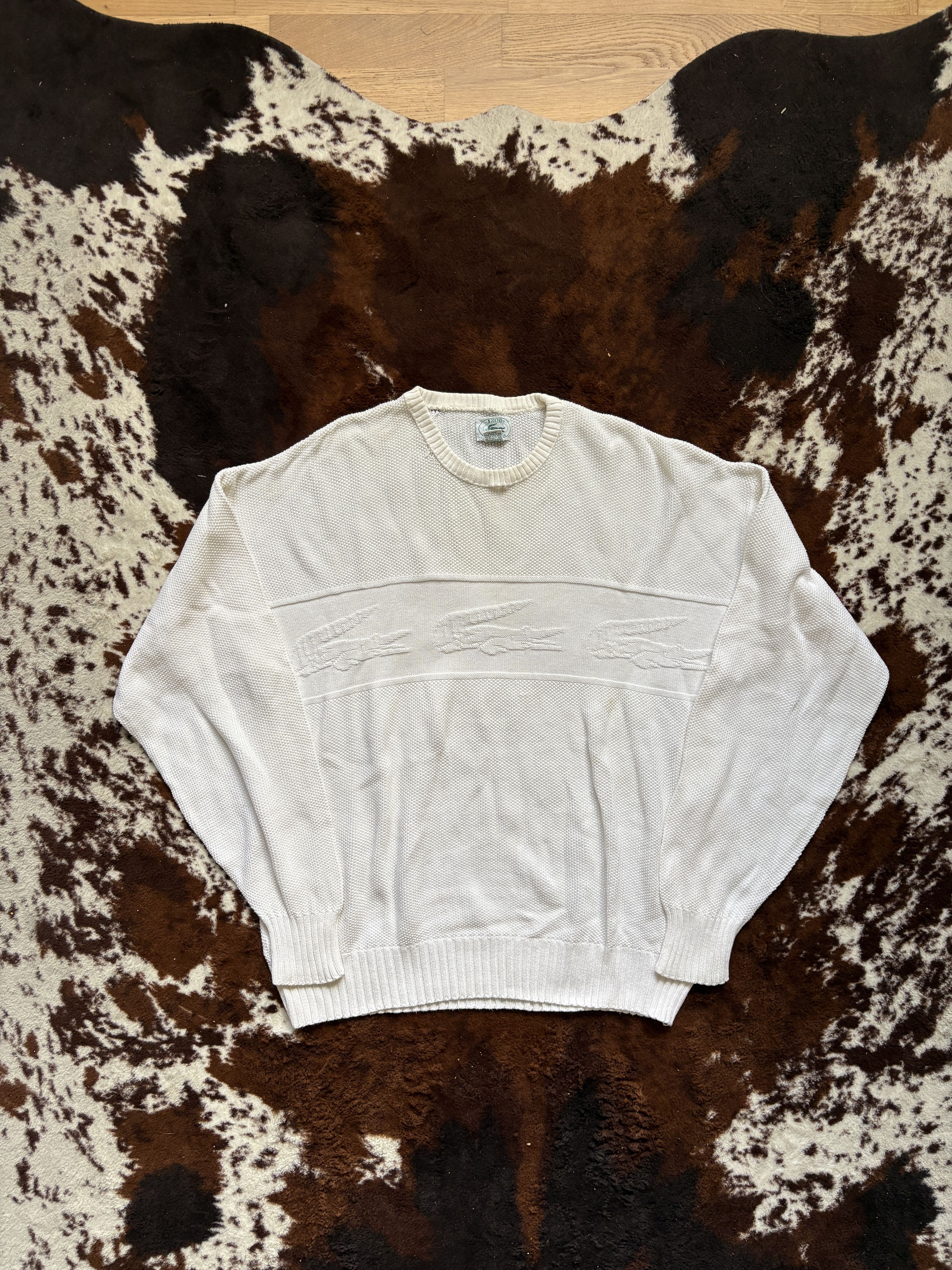 Lacoste Vintage 80s Lacoste Knit Size US XL / EU 56 / 4 - 1 Thumbnail