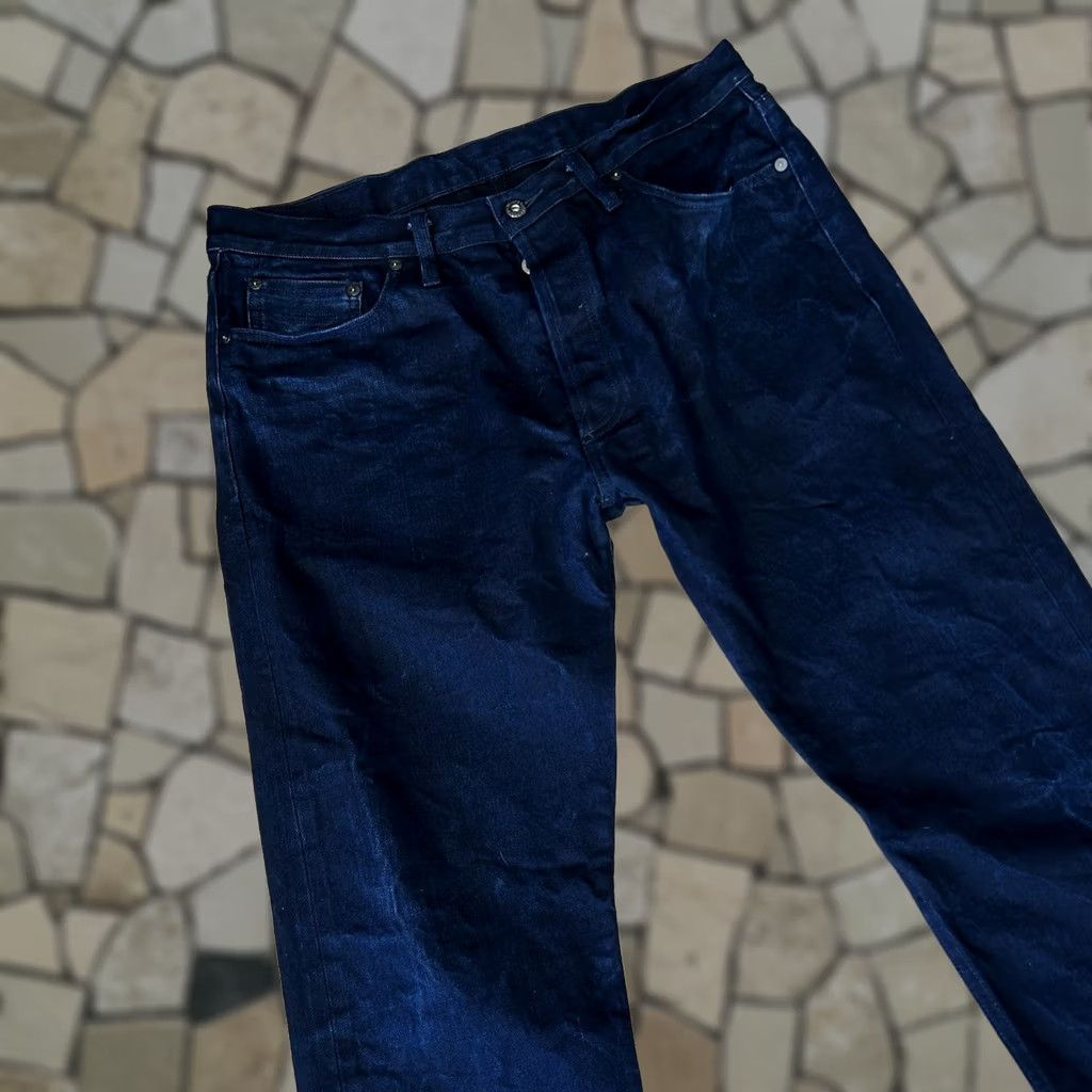 3sixteen VINTAGE 3sixteen CT-120x Classic Tapered Shadow Selvedge Denim Jeans Men’s 35x31 Blue Indigo 5-Pocket Logo Mens Size US 35 - 1 Thumbnail
