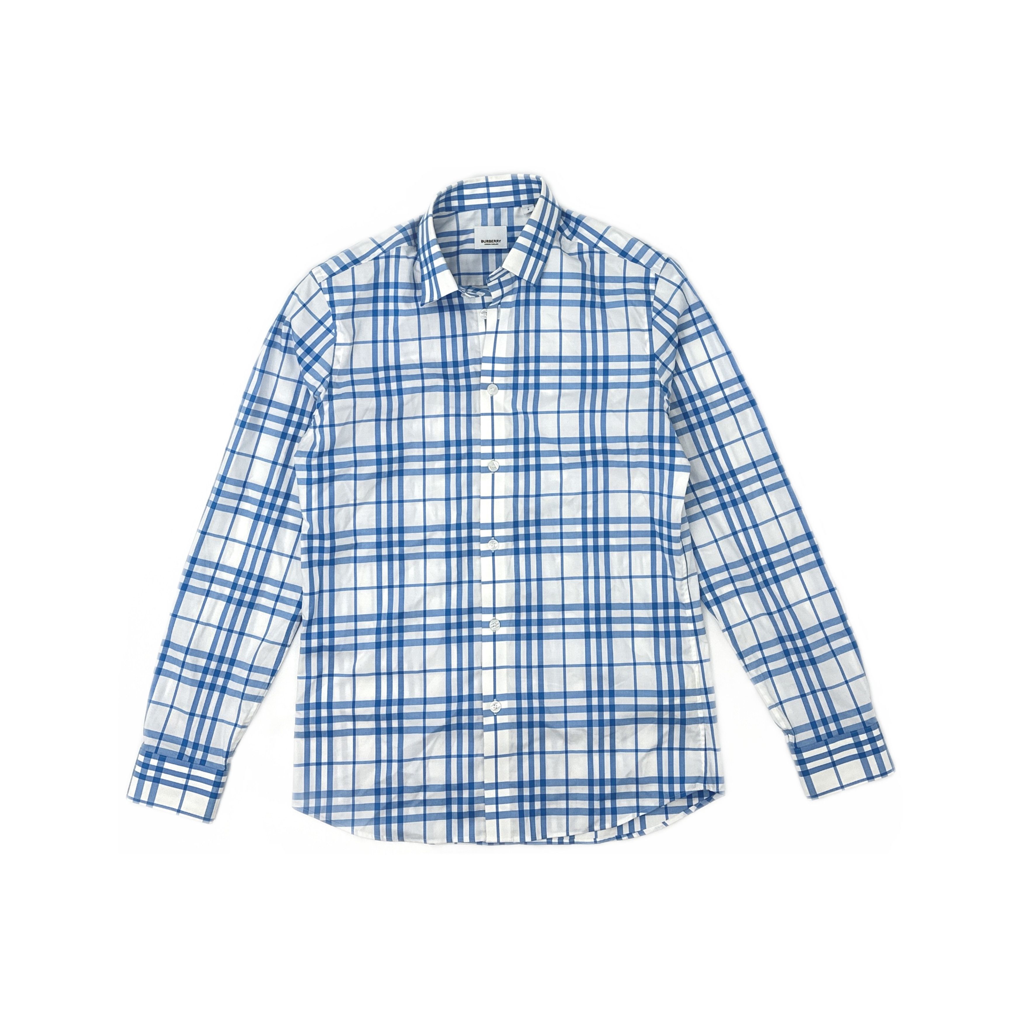 Burberry Burberry Blue Check Button Up Shirt Size S Size US S / EU 44-46 / 1 - 1 Thumbnail