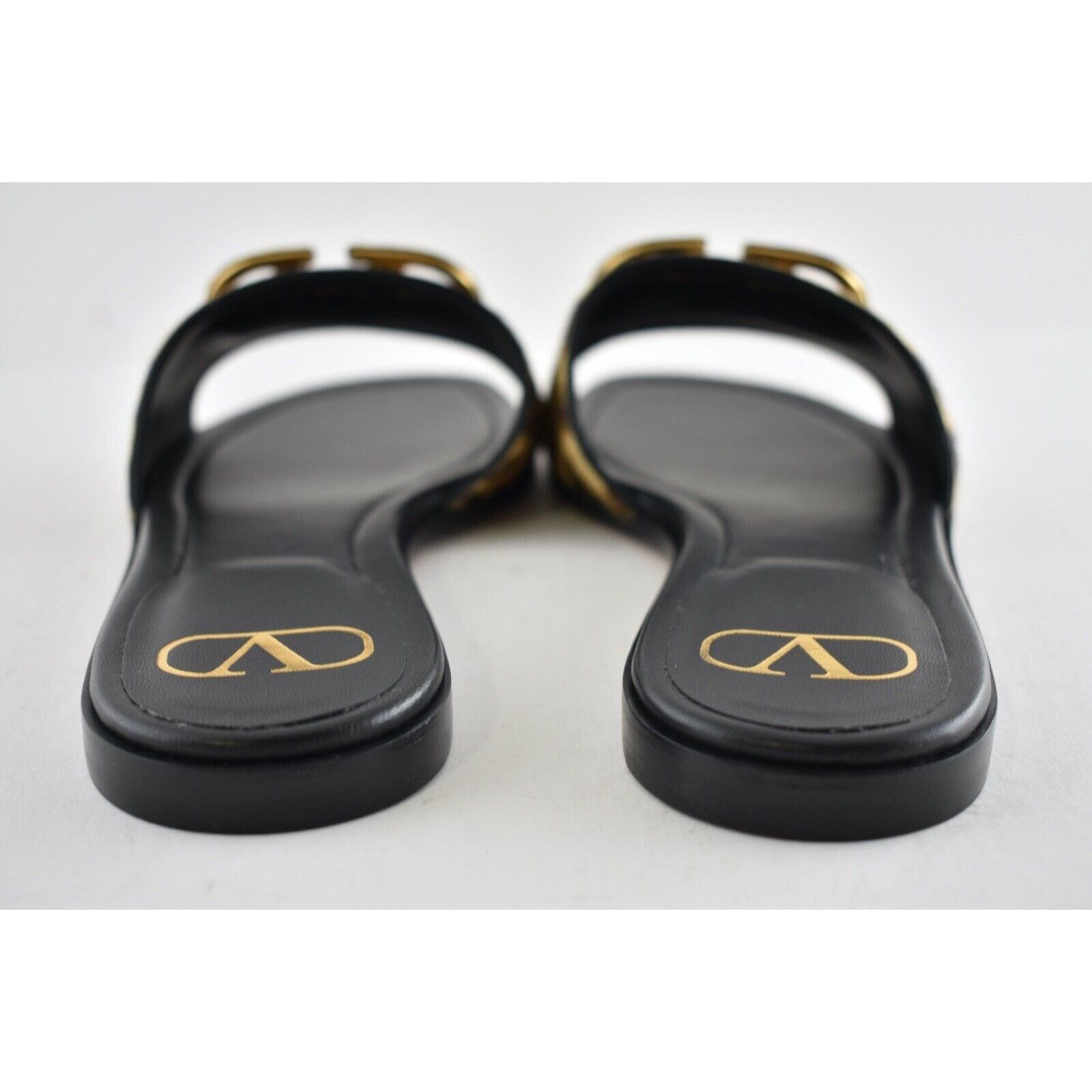 Valentino Valentino V Logo Leopard Black Brown Pony Slides Mule Size US 10.5 / IT 40.5 - 11 Thumbnail