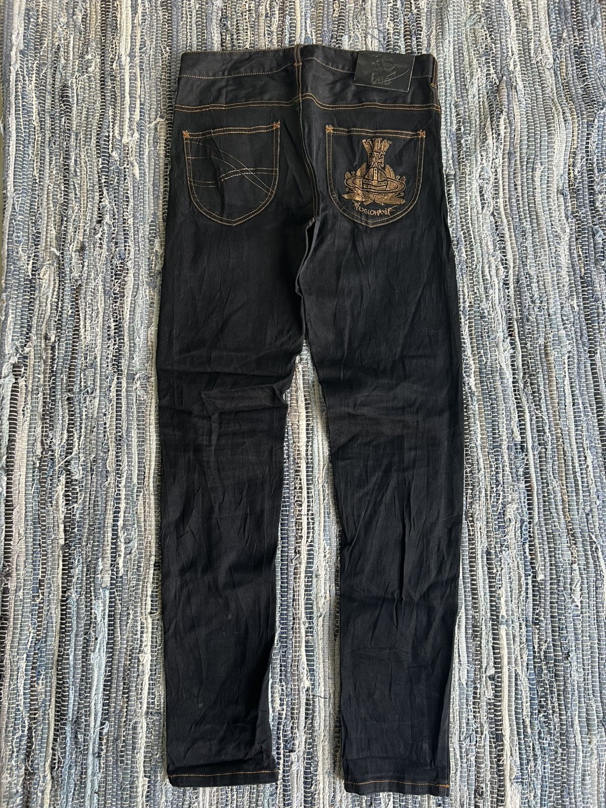 Vivienne Westwood Vivienne Westwood Aglomania Embroidery Logo Low Crotch Jeans Size US 32 / EU 48 - 3 Thumbnail