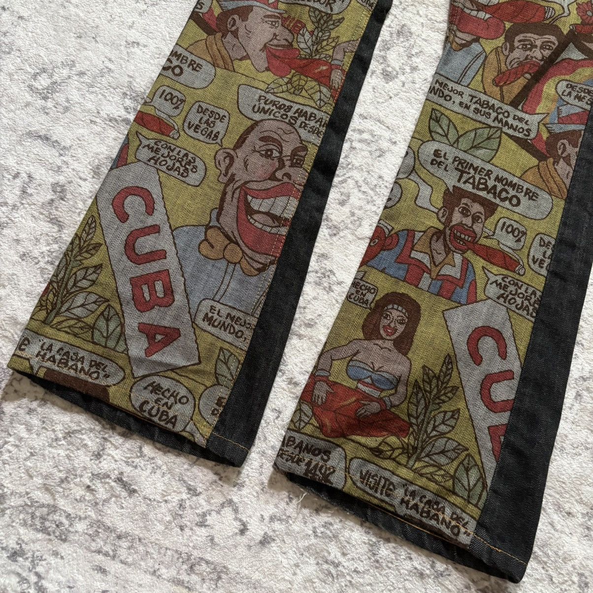 Comme des Garcons Comme Des Garçons Cuba Cigar Cartoon Paneled Jeans | Size M Size US 32 / EU 48 - 3 Thumbnail