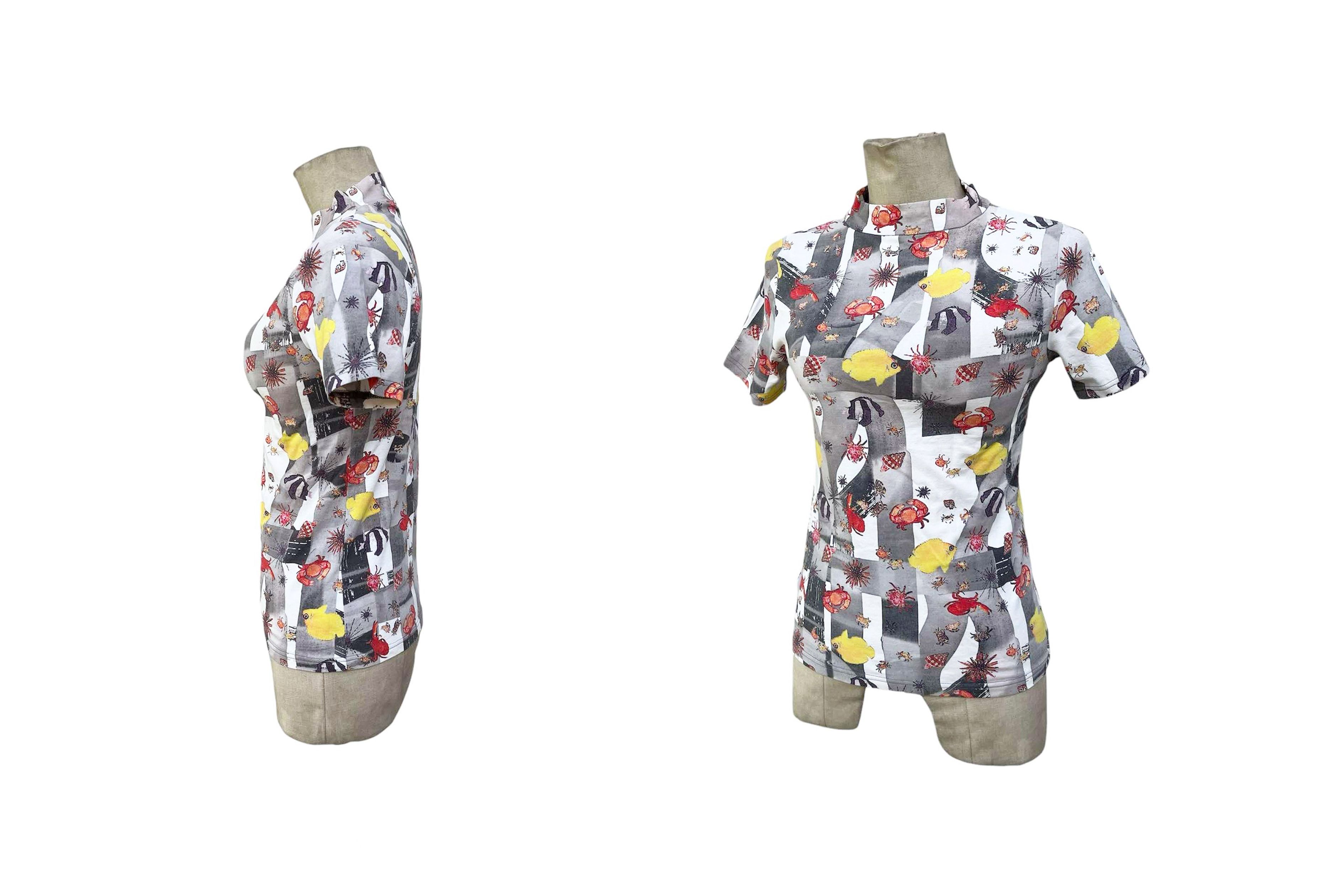 Hiroko Koshino Homme Seapunk Hiroko Koshino TRUNK tshirt, Aquatic animals Print Size S / US 4 / IT 40 - 5 Thumbnail