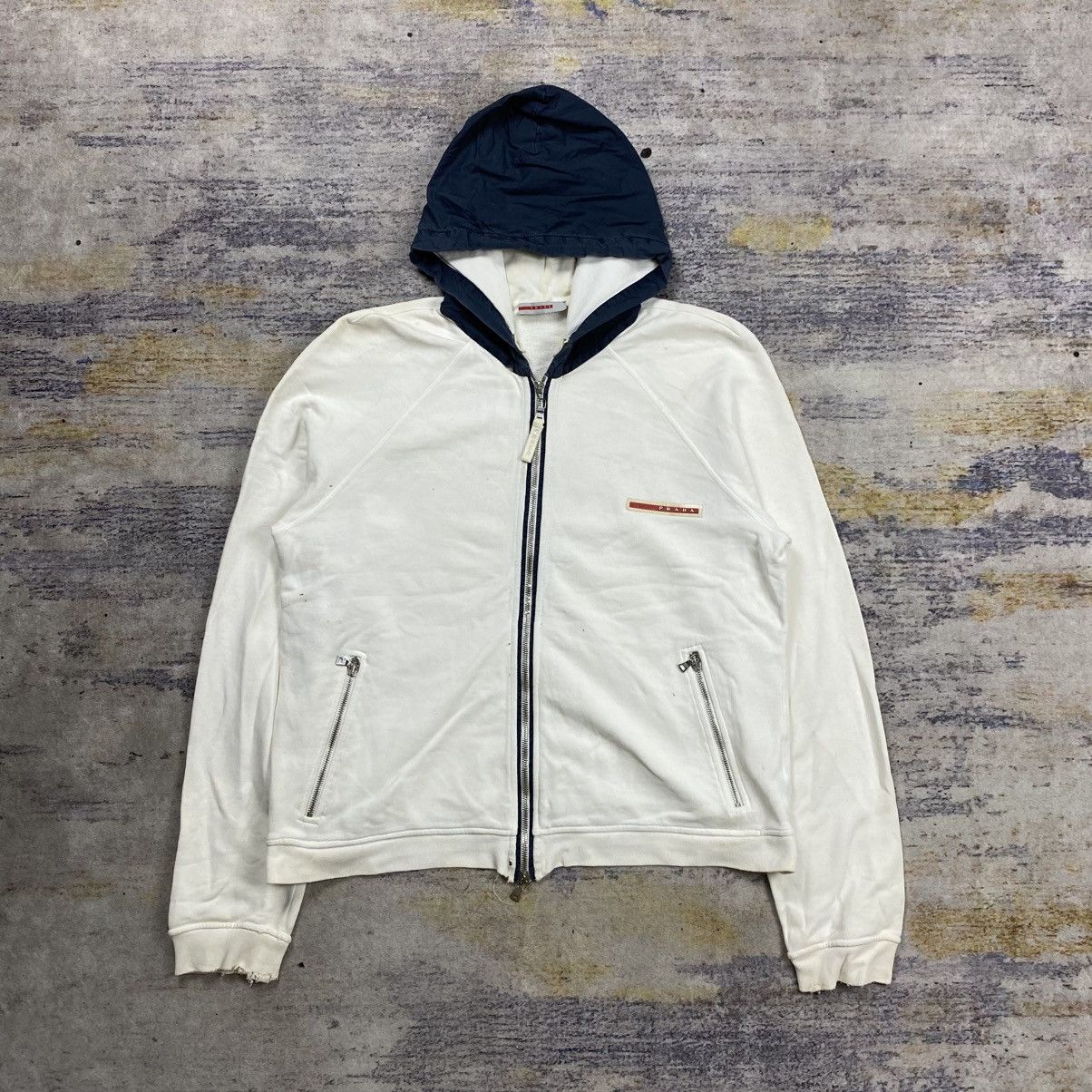 Prada Prada double zip hoodie white Size US L / EU 52-54 / 3 - 1 Thumbnail