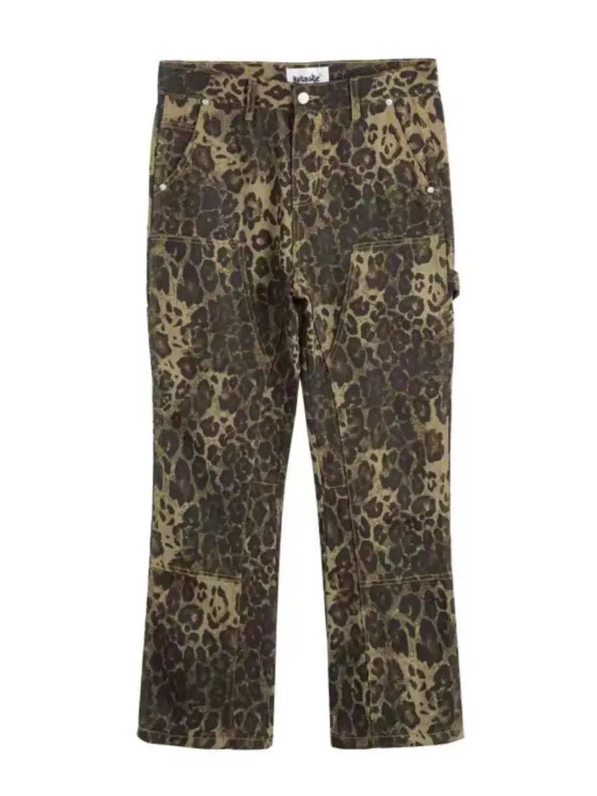 Designer × Japanese Brand Washed leopard print casual vintage denim pants Size US 34 / EU 50 - 5 Thumbnail