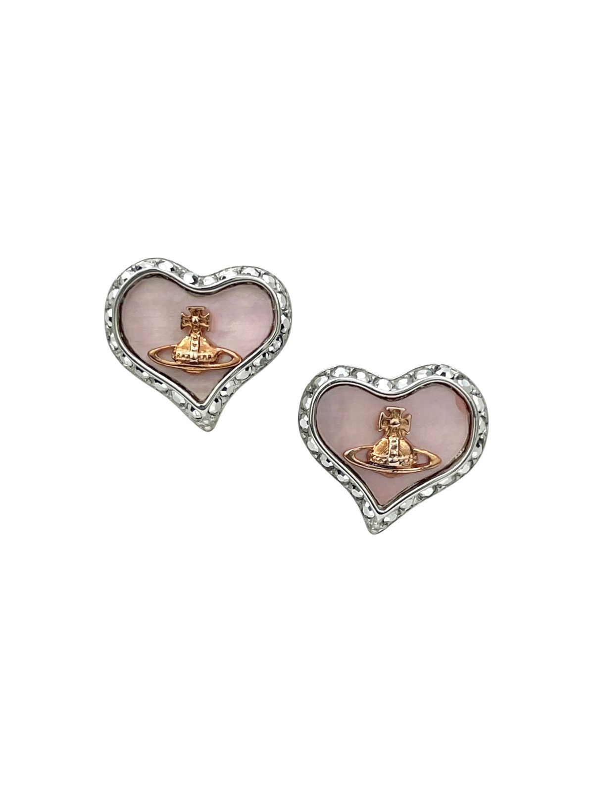 Crystal Heart Orb Earrings