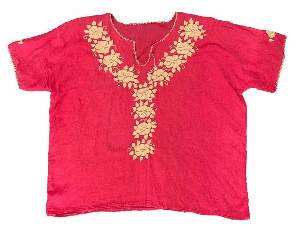 Designer Pre Owned Pink Hand Made Blouse Xl Size XL / US 12-14 / IT 48-50 - 2 Thumbnail