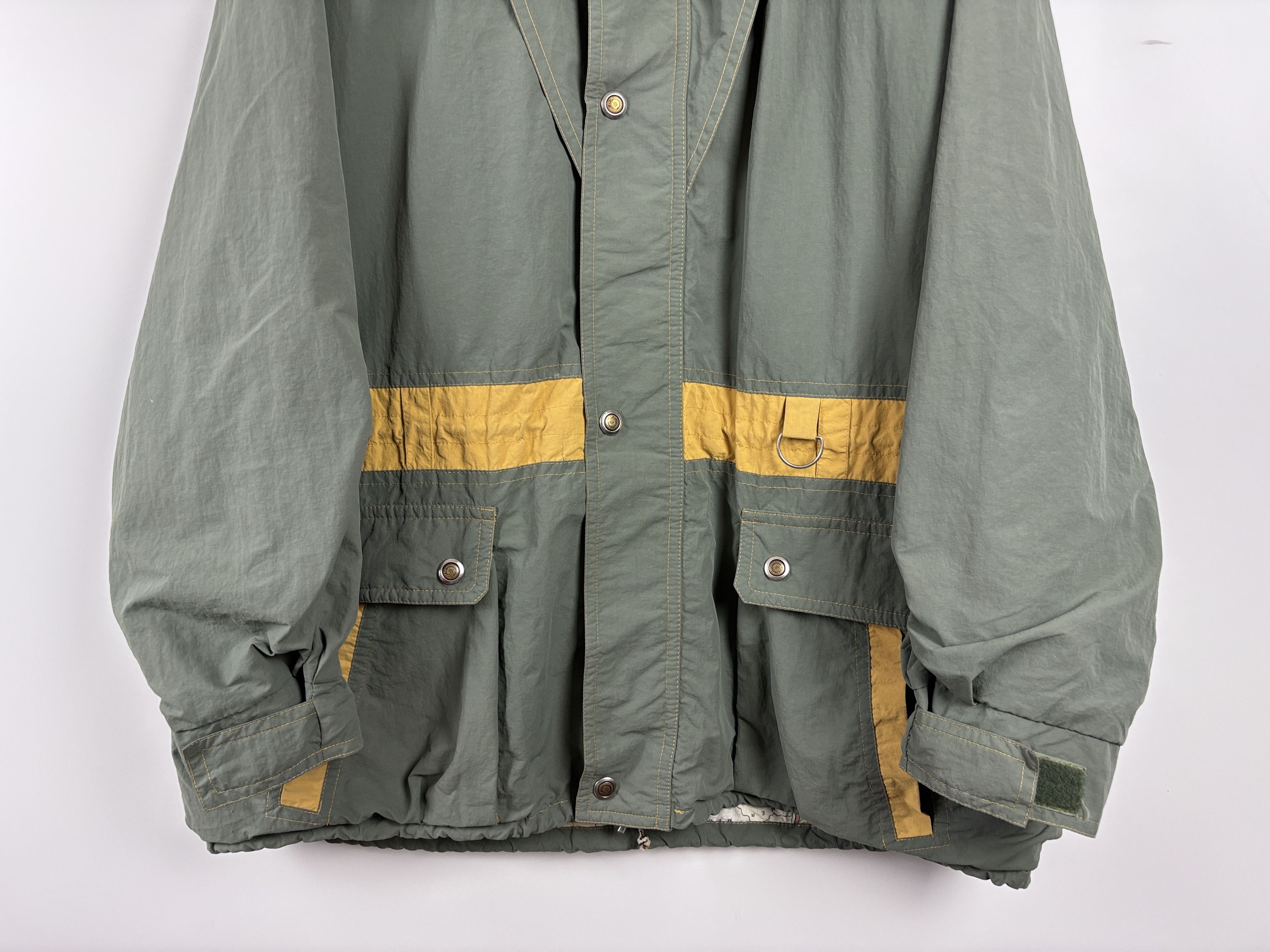 Fjallraven × Vintage Vintage 80s Fjallraven Zip Hooded Jacket Khaki Yellow Size L Size US L / EU 52-54 / 3 - 3 Thumbnail