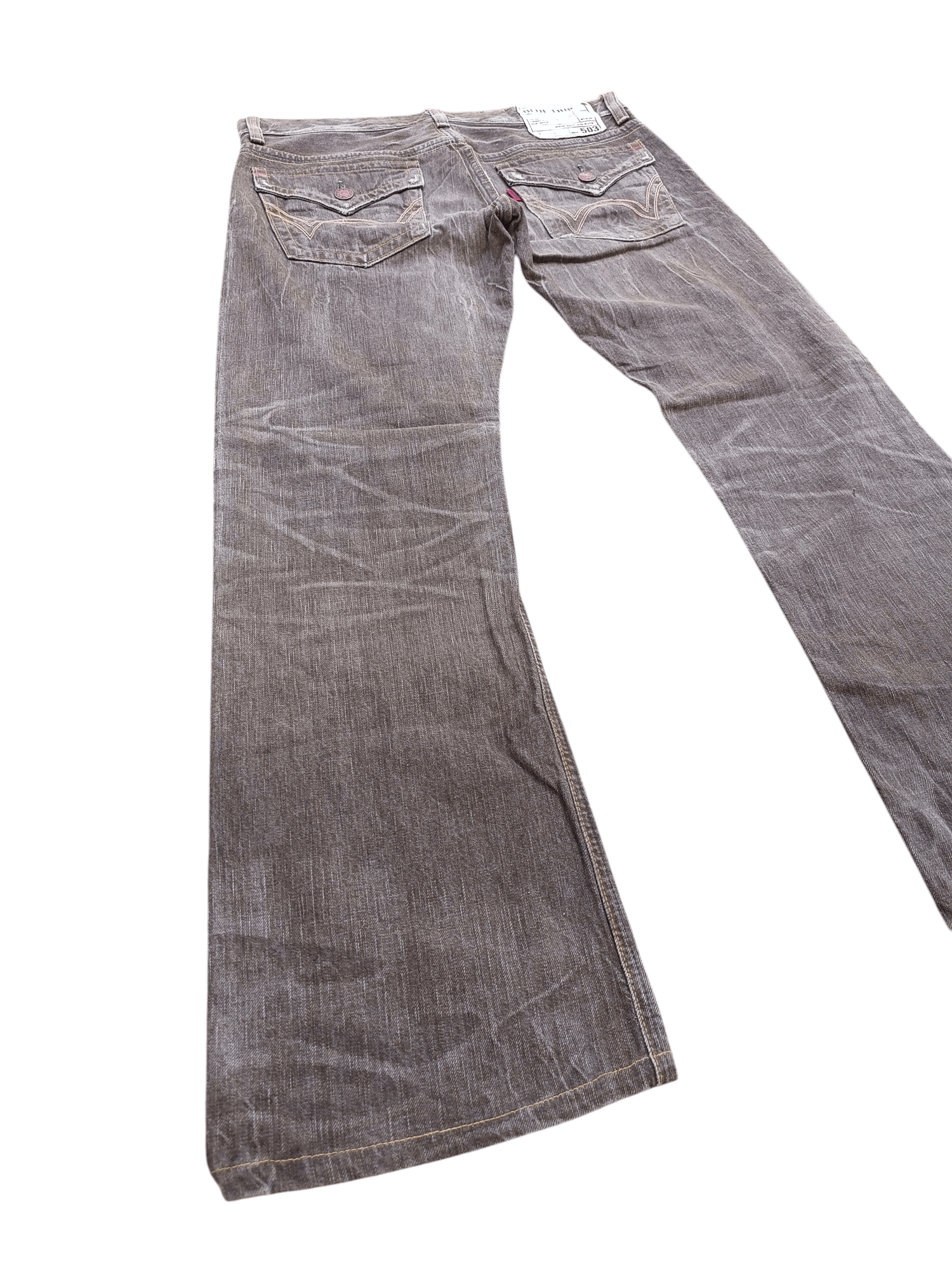 Japanese Brand FLARED 90s Edwin 503 Flare BlueTrip Whiskers Faded Jeans Size US 35 - 12 Thumbnail