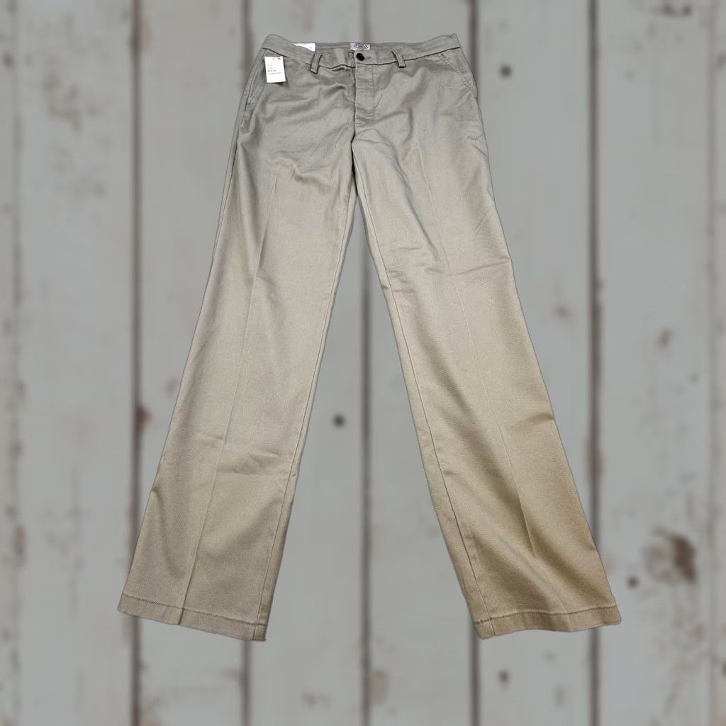 Vintage St. John's Bay Pants Mens 34x34 British Khaki Classic Fit Flat Front Stretch NWT Size US 34 / EU 50 - 1 Thumbnail