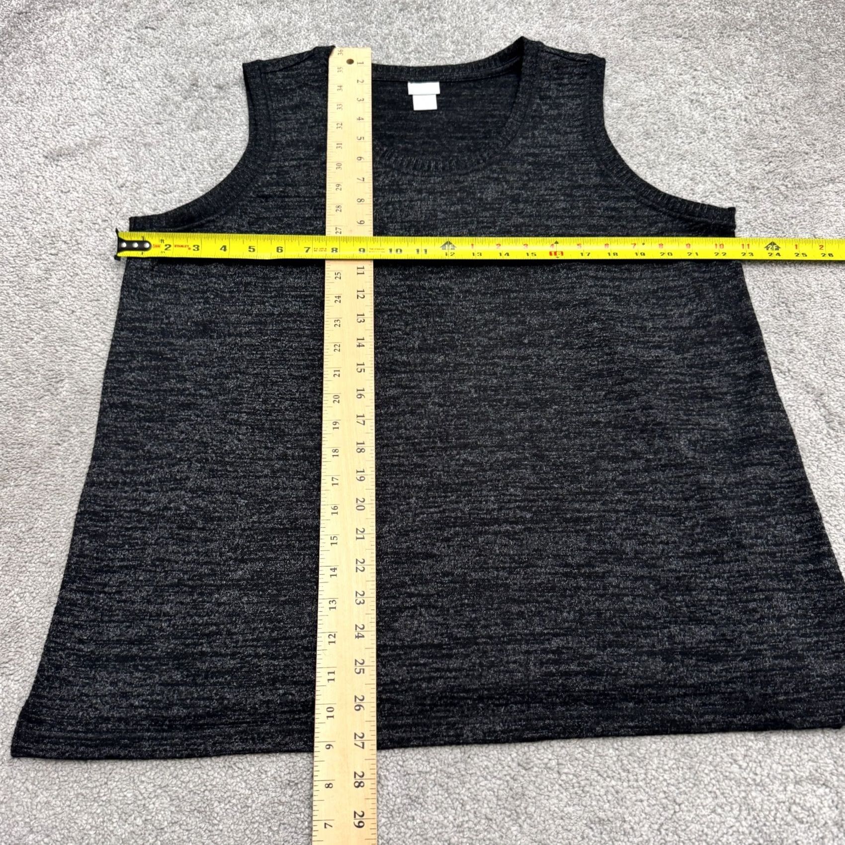 Vintage Chico's Zenergy Knitted Tank Vest Top Womens XL Marled Gray Scoop Neck Stretch Sleeveless Coffin? Size XL / US 12-14 / IT 48-50 - 6 Thumbnail