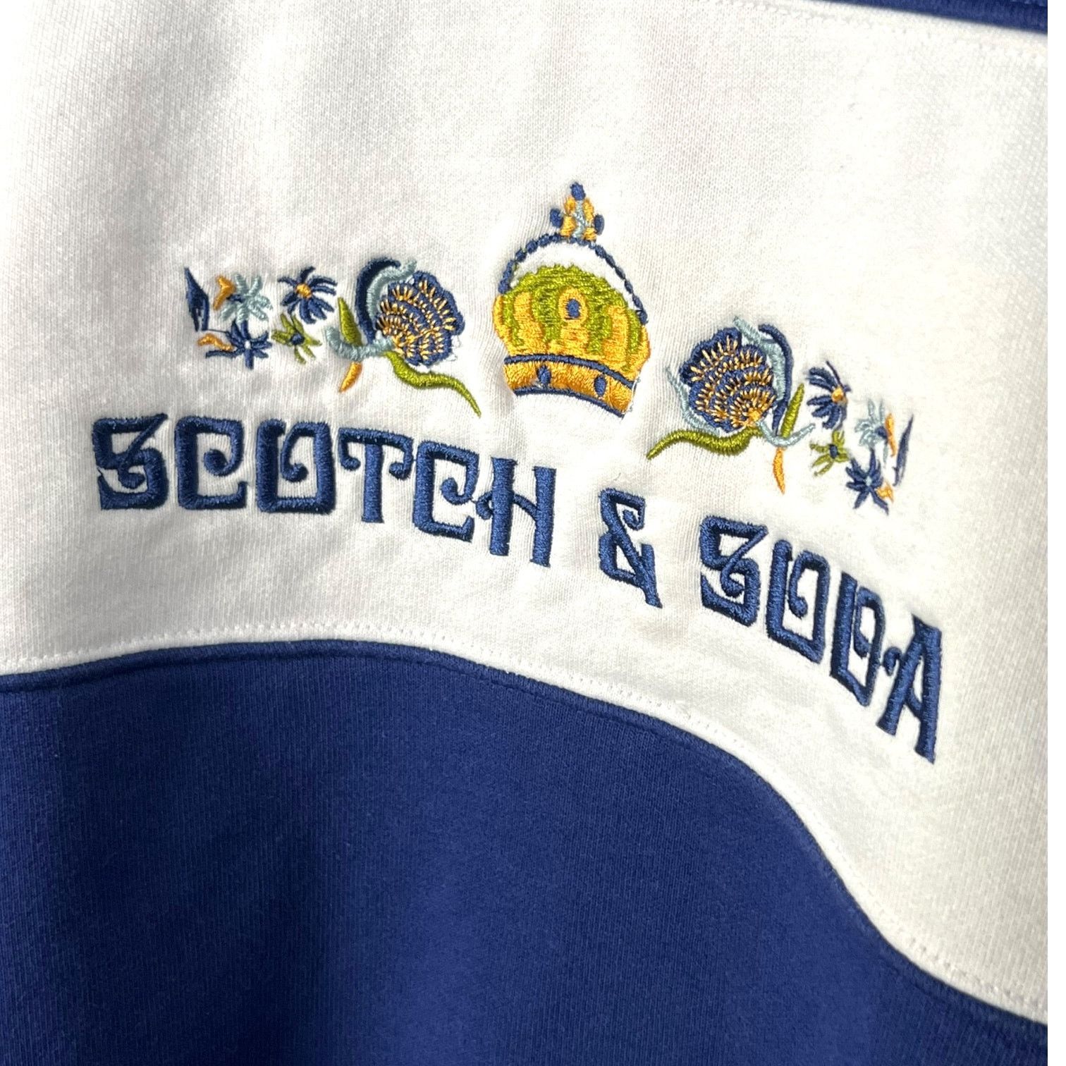 Scotch & Soda Scotch & Soda Mens S Hoodie Sweatshirt Embroidered Blue EX Size US S / EU 44-46 / 1 - 3 Thumbnail