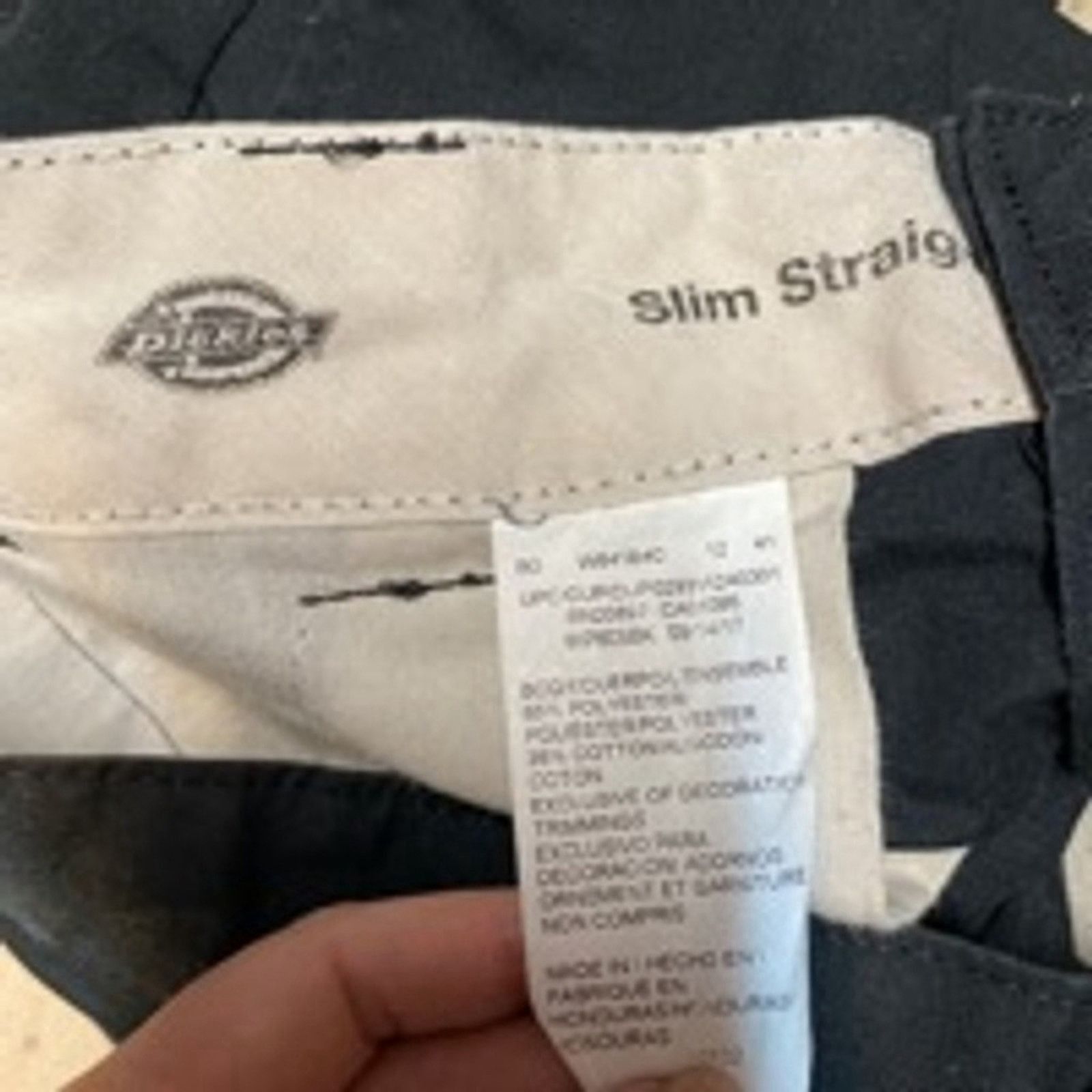 Dickies Dickies Slim Straight Work Pants Black Men’s 32x32 Size US 30 / EU 46 - 3 Thumbnail