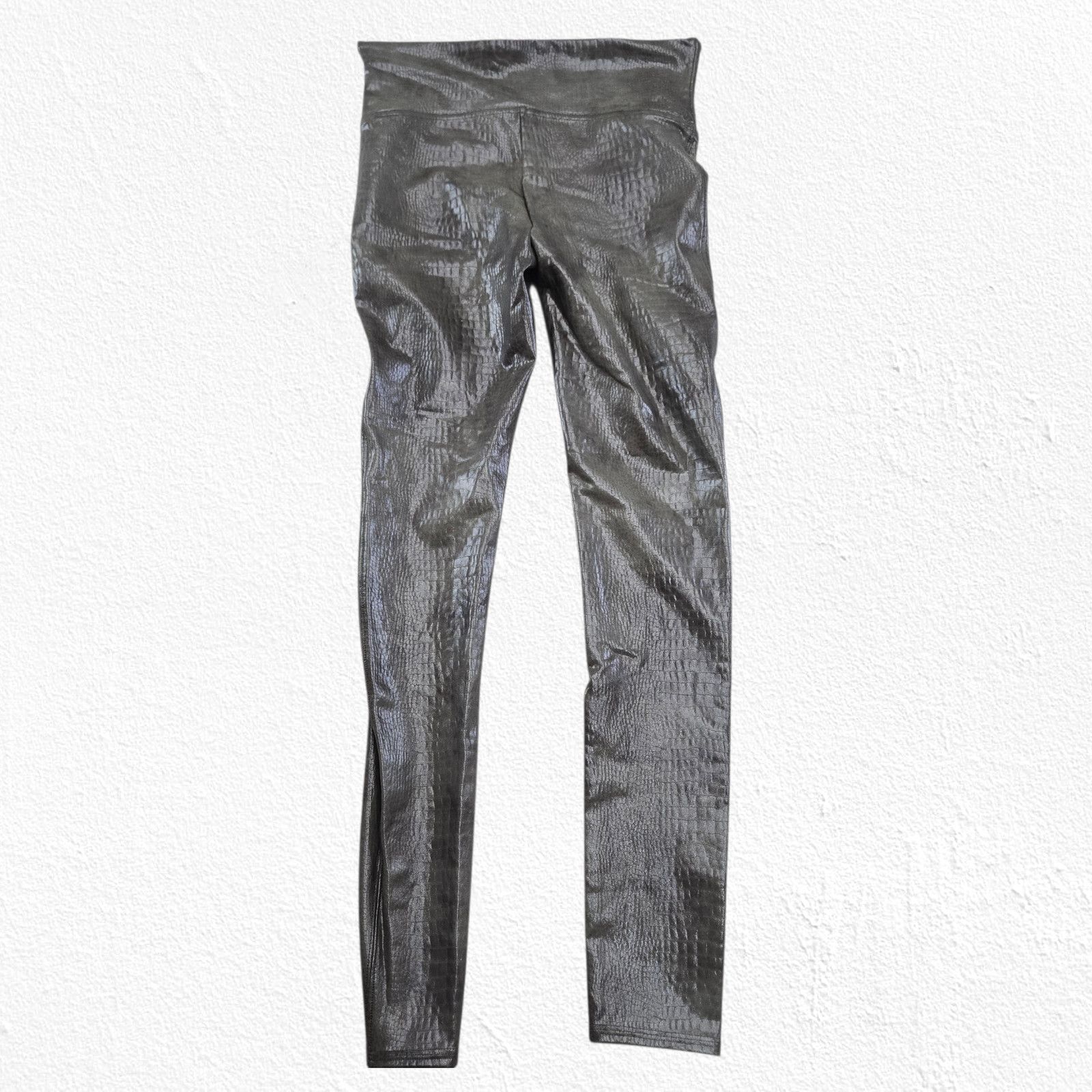 Spanx SPANX Croc Shine Leggings Olive M NWT Size 30" / US 8 / IT 44 - 11 Thumbnail