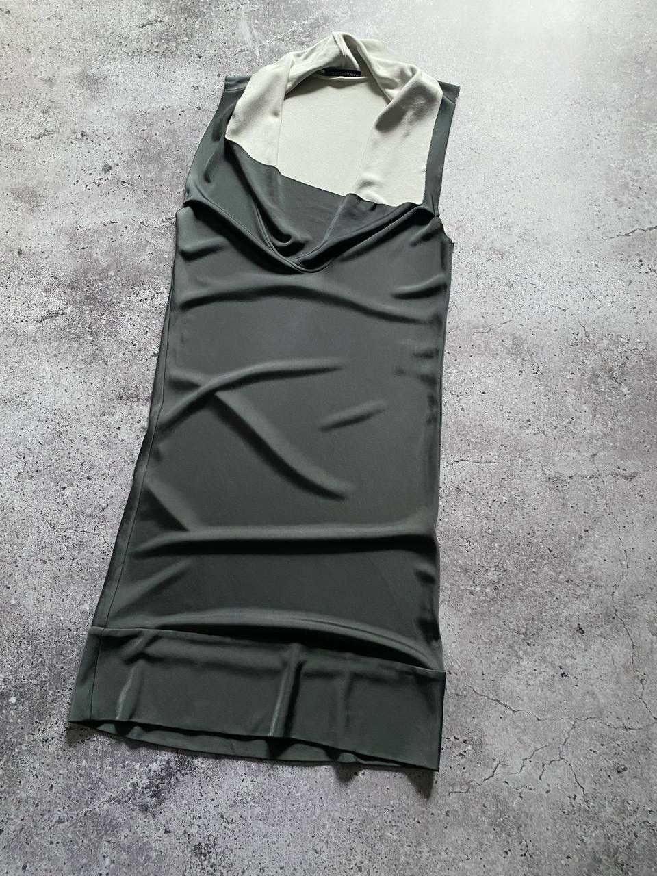 Balenciaga BALENCIAGA COWL NECK ASYMMETRIC SLEEVELESS CHROME GREY DRESS Size M / US 6-8 / IT 42-44 - 3 Thumbnail