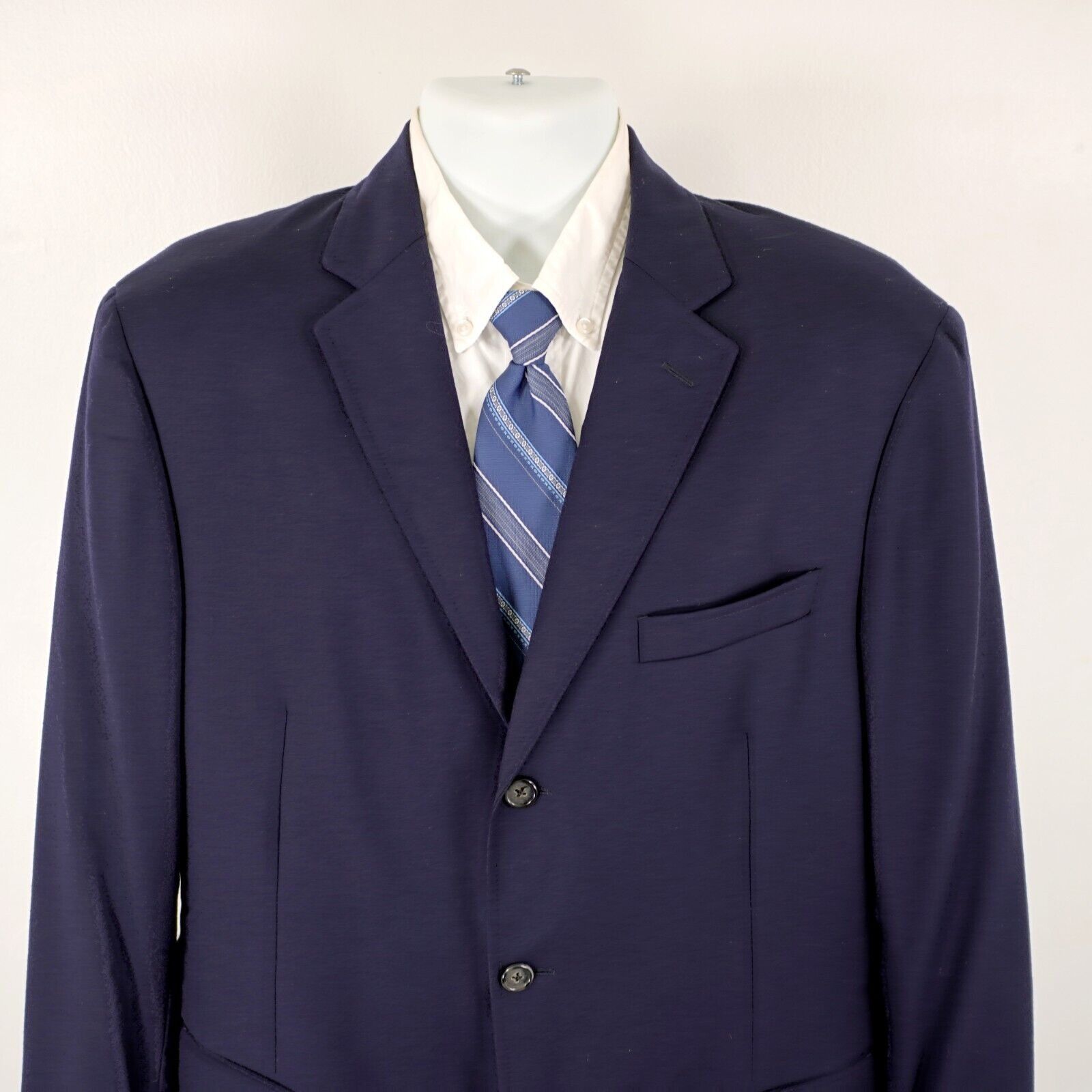 Ralph Lauren Polo Ralph Lauren Flannel Virgin Wool Italy Blue 3 Button Bl Size 40L - 1 Thumbnail