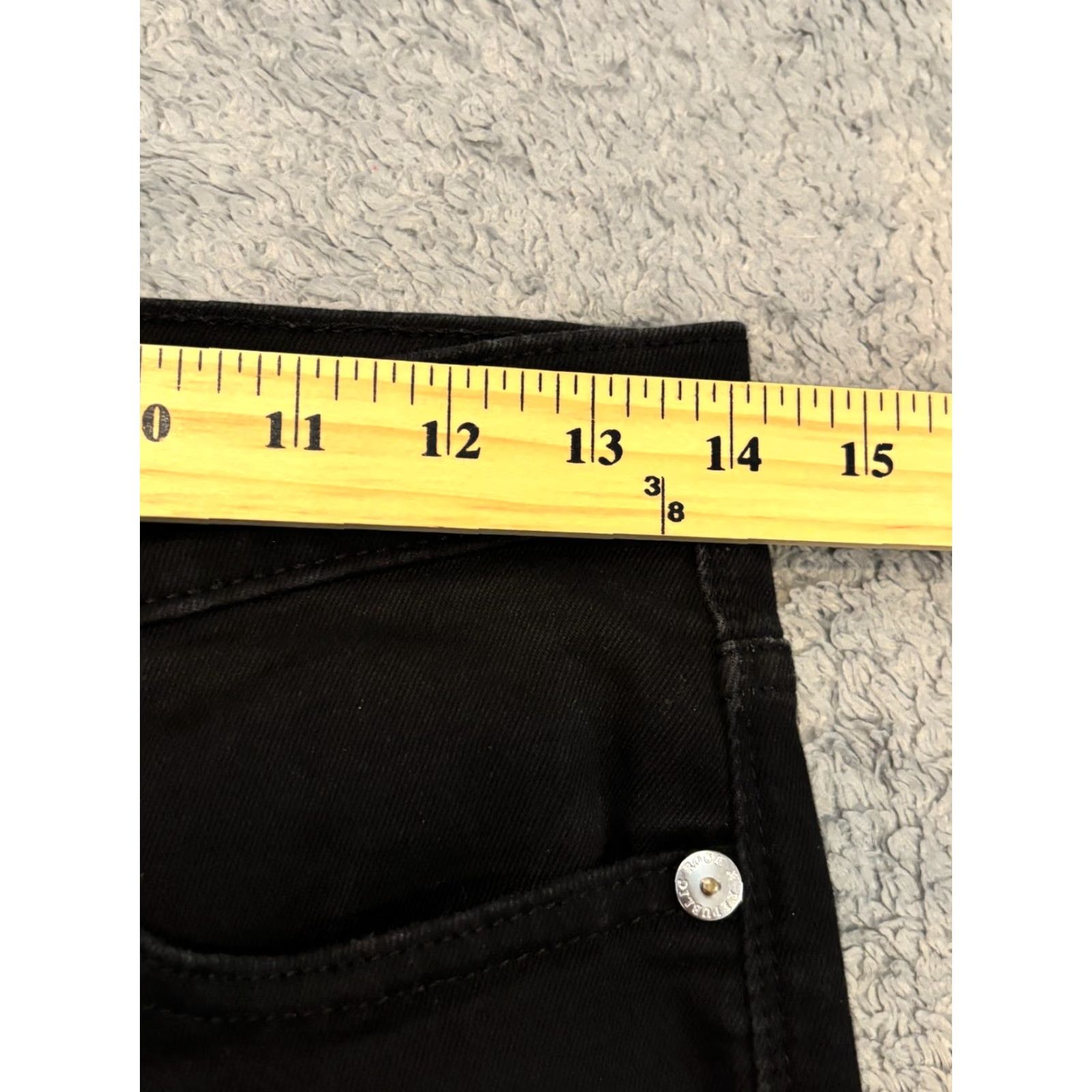 Vintage Rock & Republic Kendall Jeans Womens 6 Black Mid Rise Straight Leg Stretch Size 28" / US 6 / IT 42 - 4 Thumbnail