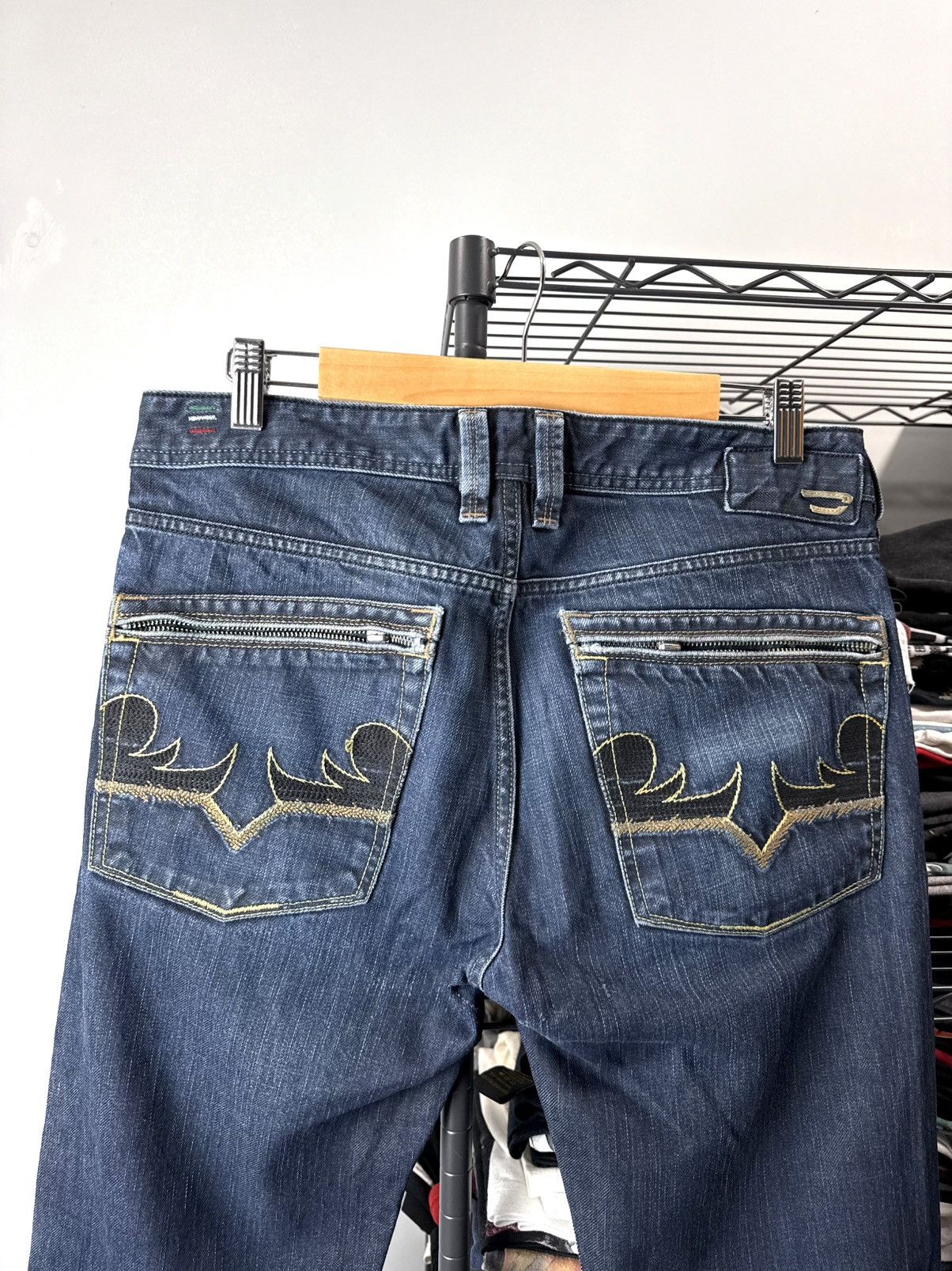 Diesel Vintage Diesel Yarik Embroidered Pockets Denim Pants Y2K Size US 31 - 6 Thumbnail