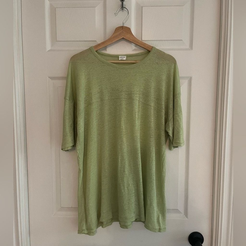 Aritzia Wilfred Free 100% Linen Oversized Tee – Green, Short Sleeve Size XS / US 0-2 / IT 36-38 - 1 Thumbnail