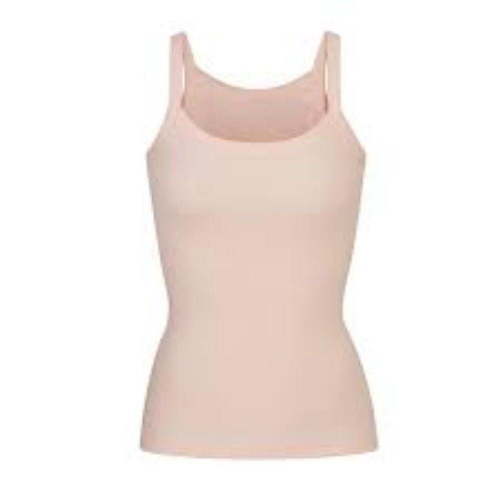 Designer Ct1170 Nwt Skims Logo Pointelle Tank Color Quartz (Salmon) Size S / US 4 / IT 40 - 1 Thumbnail