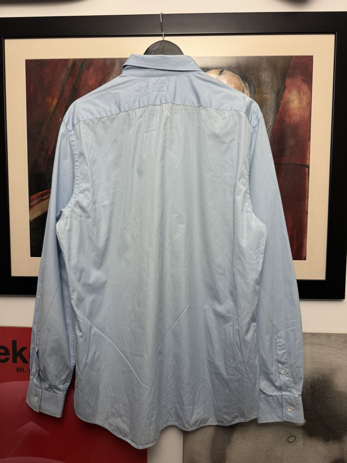 Burberry Burberry London Button Up Casual Shirt Blue Tailored Luxury Size US XL / EU 56 / 4 - 2 Thumbnail