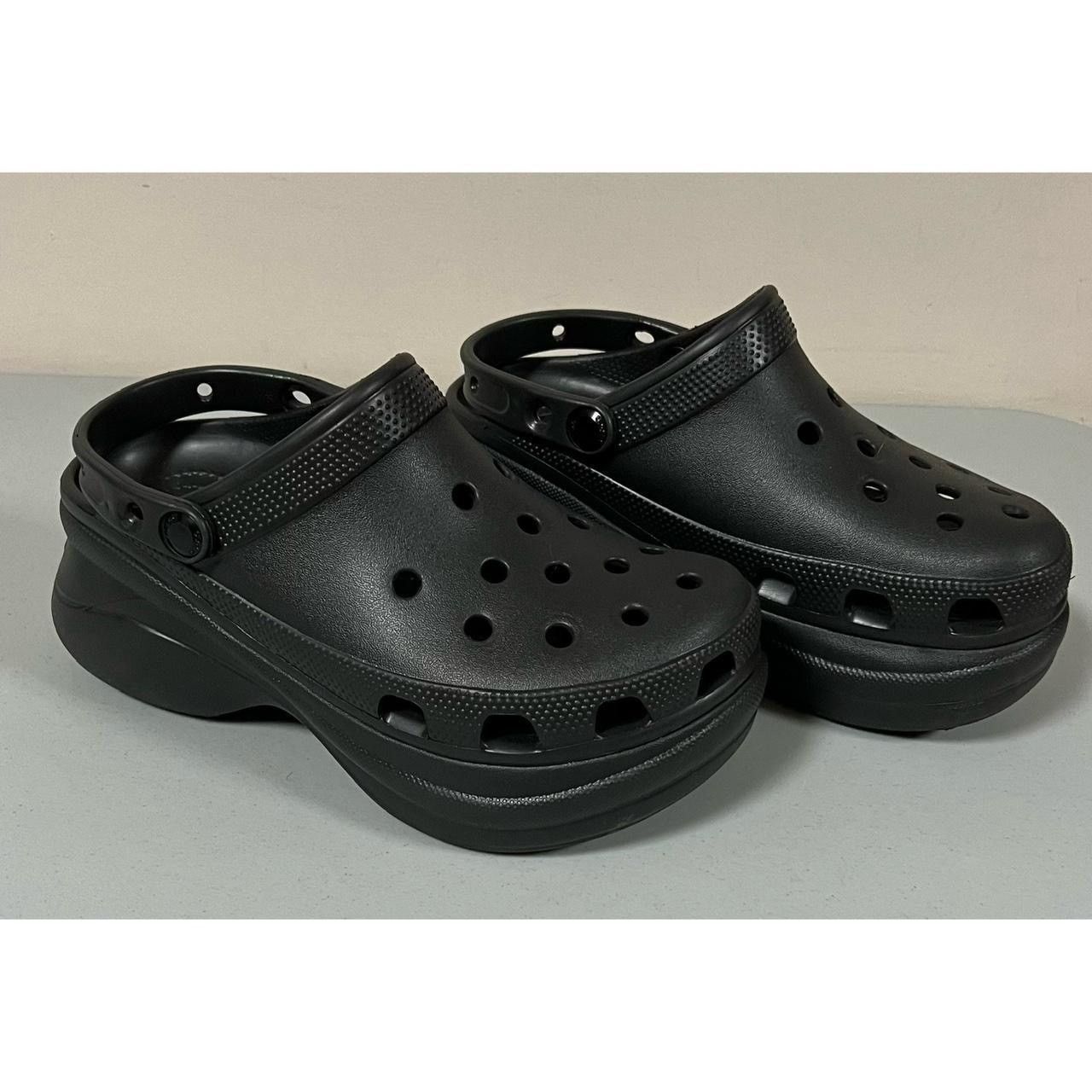 Crocs Classic Bae Clog Platform Shoes Sandals Clogs Size 8 in Black, Women's Product Image