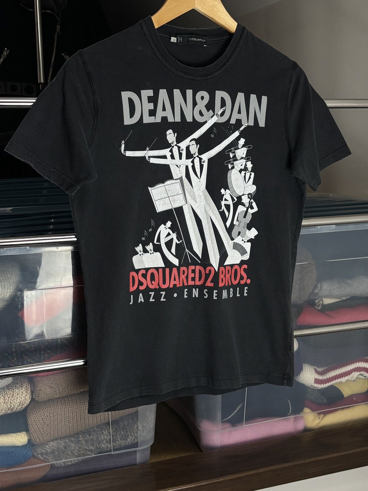 Dsquared2 Dsquared2 Dean & Dan Jazz Vintage Distressed Avant Garde Tee Size US S / EU 44-46 / 1 - 2 Thumbnail