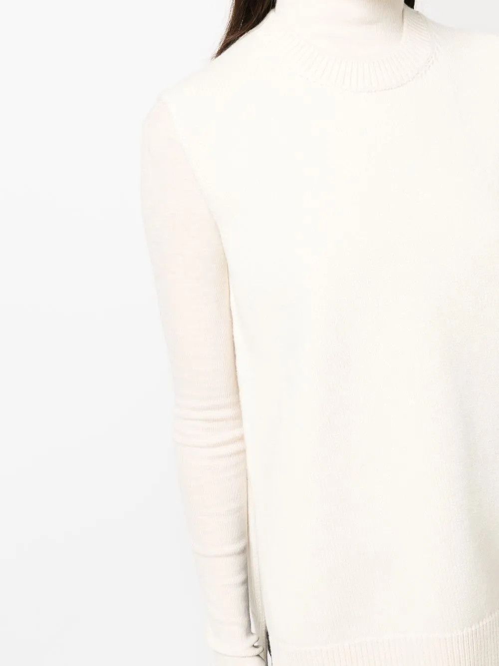 Jil Sander o1y1025 Sleeveless Sweater in Ivory Size XS / US 0-2 / IT 36-38 - 4 Thumbnail
