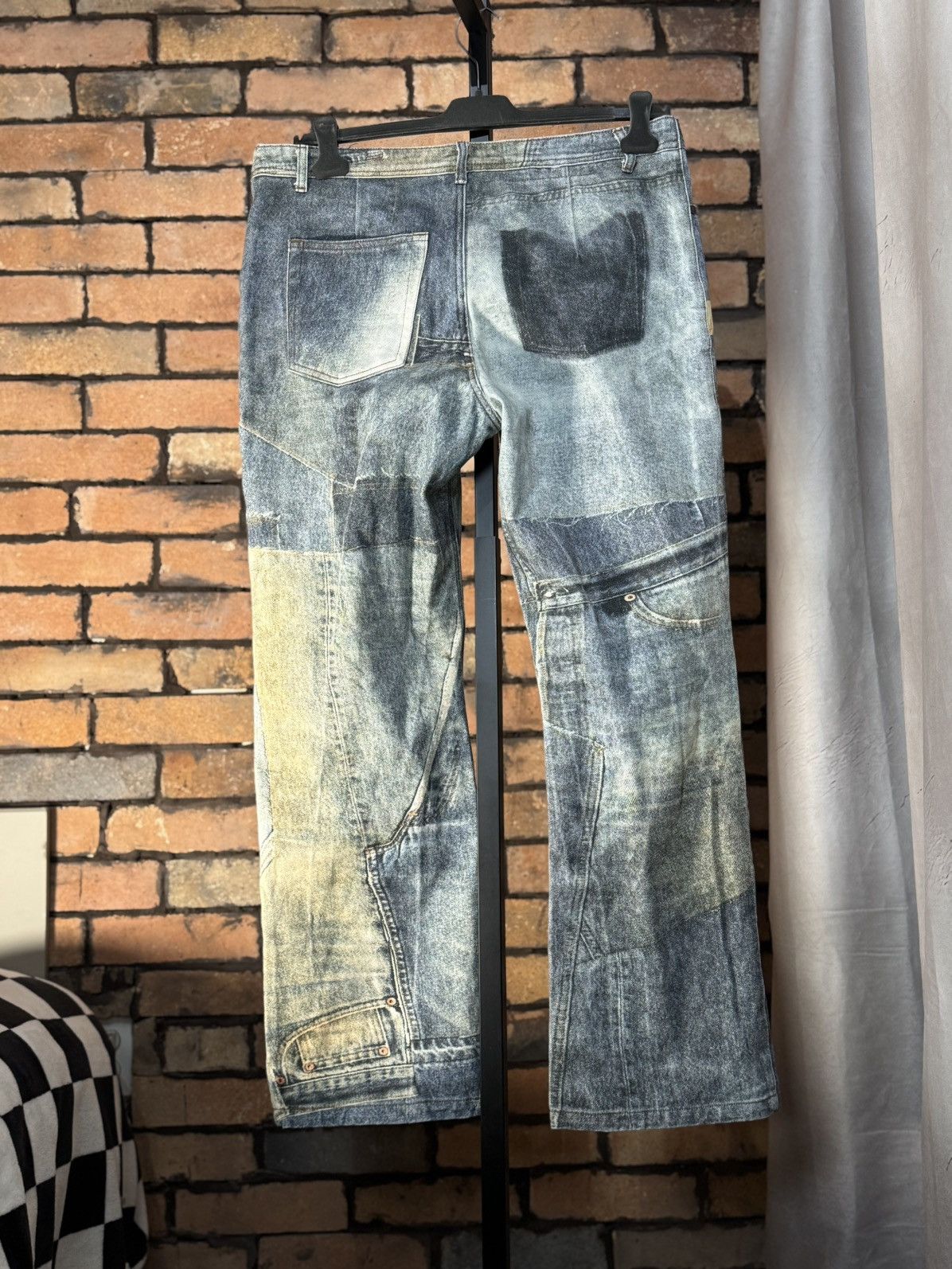Andersson Bell $459 TROMPE L’OEIL PRINTED DENIM JEANS FLARED LEG BOOT CUT Size US 36 / EU 52 - 2 Thumbnail