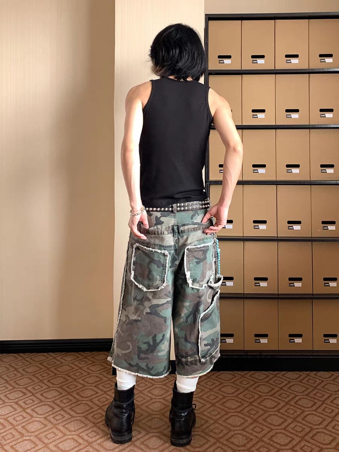 Vintage xtl kapital carhartt style double waist camo cargo shorts Size US 30 / EU 46 - 6 Thumbnail