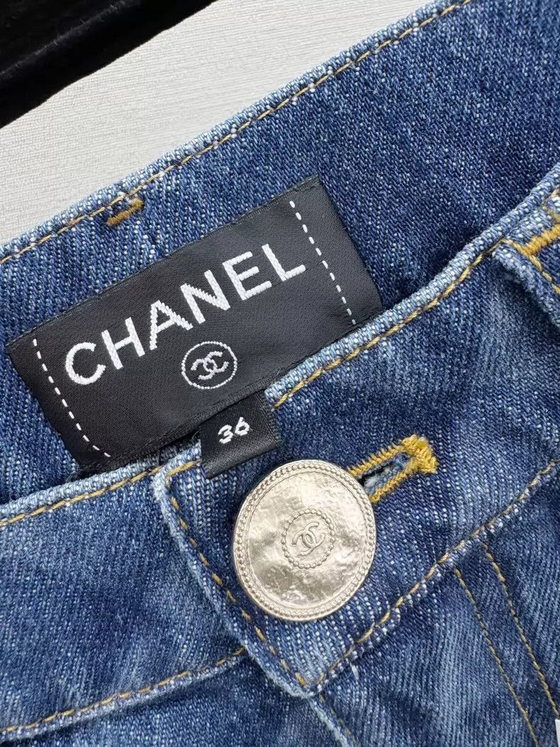 Chanel Chanel Diamond check jeans Size 24" / US 00 / IT 34 - 3 Thumbnail