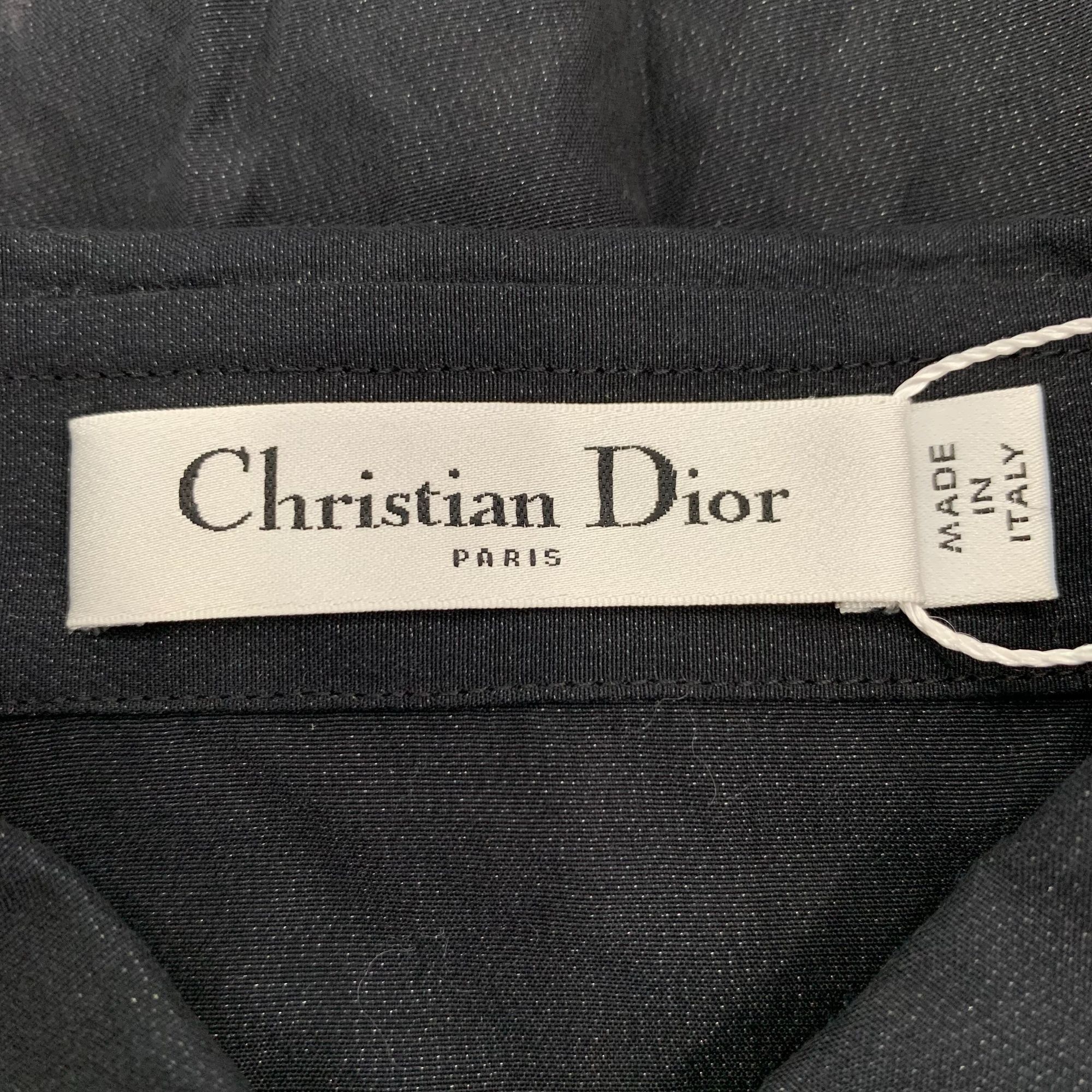 Christian Dior Monsieur Christian Dior Black Bee Embroidery Cotton Button-Down Shirt Size XS / US 0-2 / IT 36-38 - 2 Thumbnail