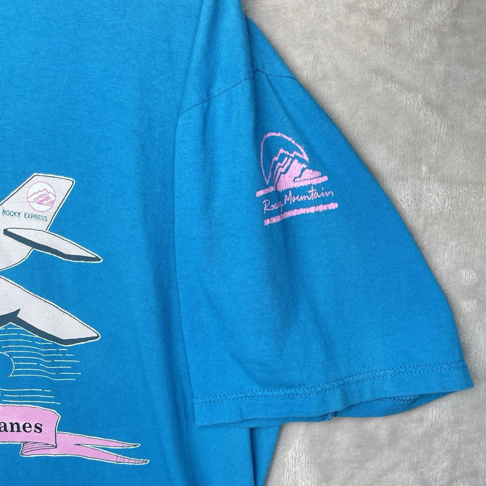 Jerzees Vtg 1991 Rocky Mountain Clothing Buffalo On The Planes Tee Size US L / EU 52-54 / 3 - 3 Thumbnail