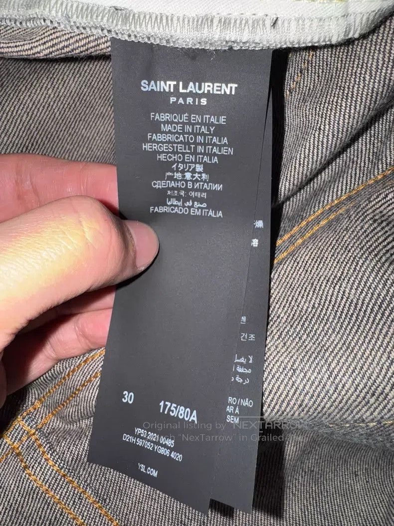 Saint Laurent Paris Saint Laurent Paris Dark Blue Slim Fit Men's Denim Jeans Size US 30 / EU 46 - 4 Thumbnail