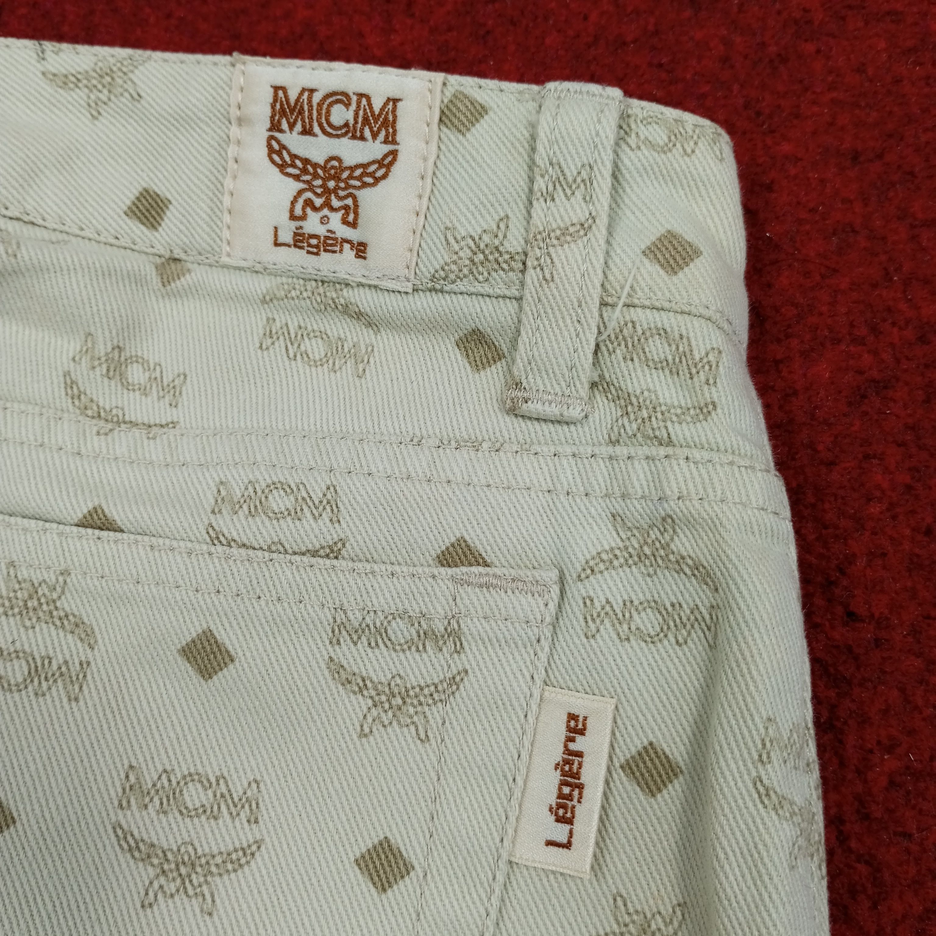 MCM × Vintage MCM Legere Luxury Fashion Brand Monogram Style Pants Size US 29 - 15 Thumbnail