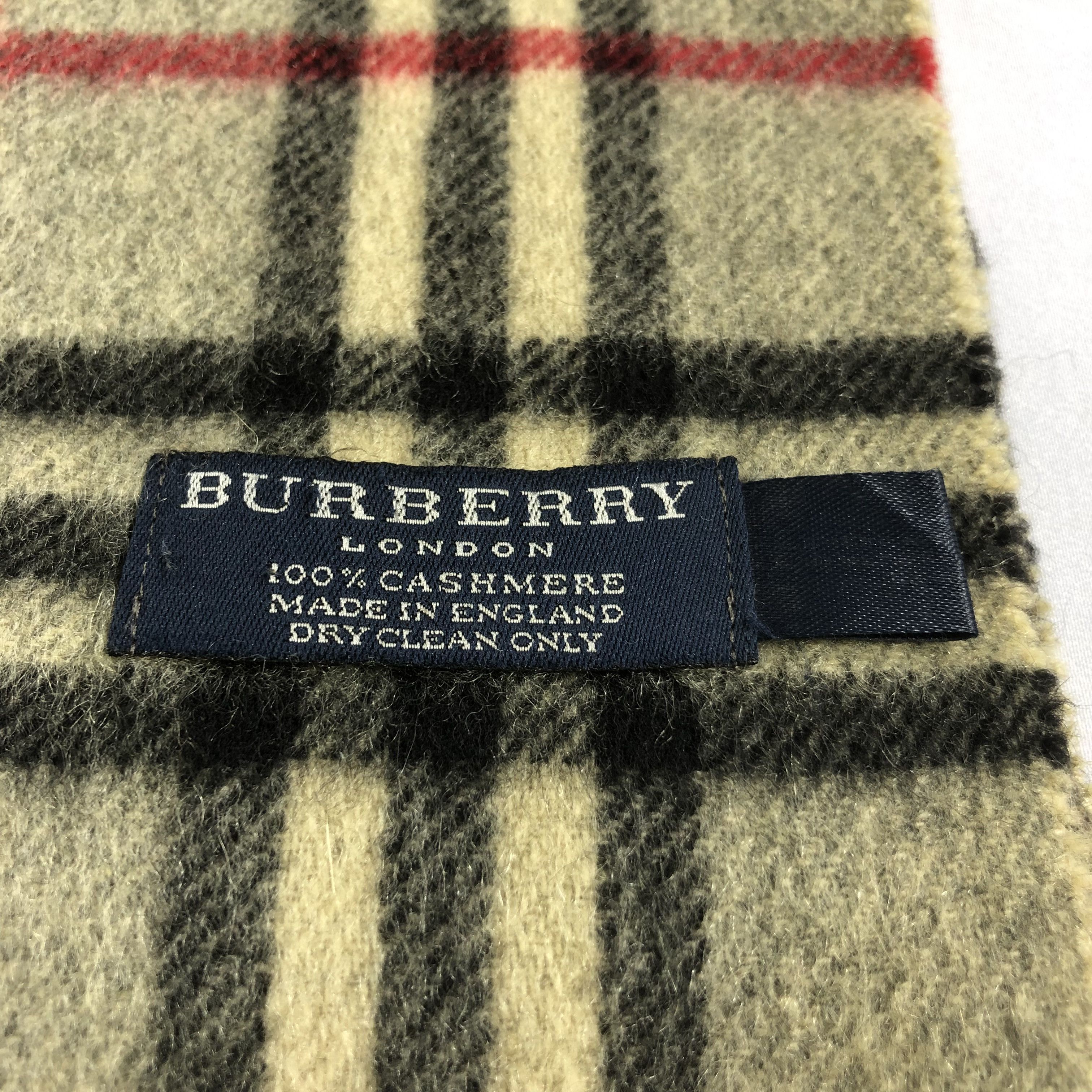 Burberry Burberry Grey Nova Check Cashmere Scarf Muffler V1448 Size ONE SIZE - 4 Thumbnail