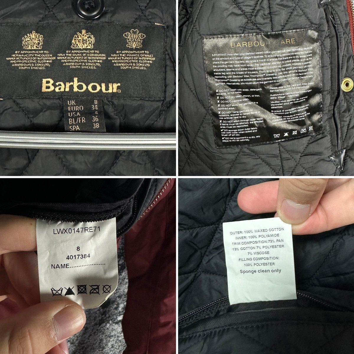 Barbour Women’s Barbour Waxed Jacket Wax Luxury Vintage Size UK 8 Size S / US 4 / IT 40 - 13 Thumbnail
