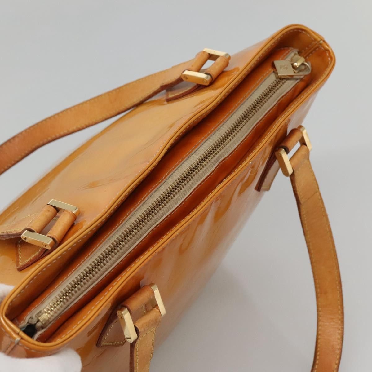 Louis Vuitton LOUIS VUITTON Monogram Vernis Houston Hand Bag Beige M91004 Size ONE SIZE - 6 Thumbnail